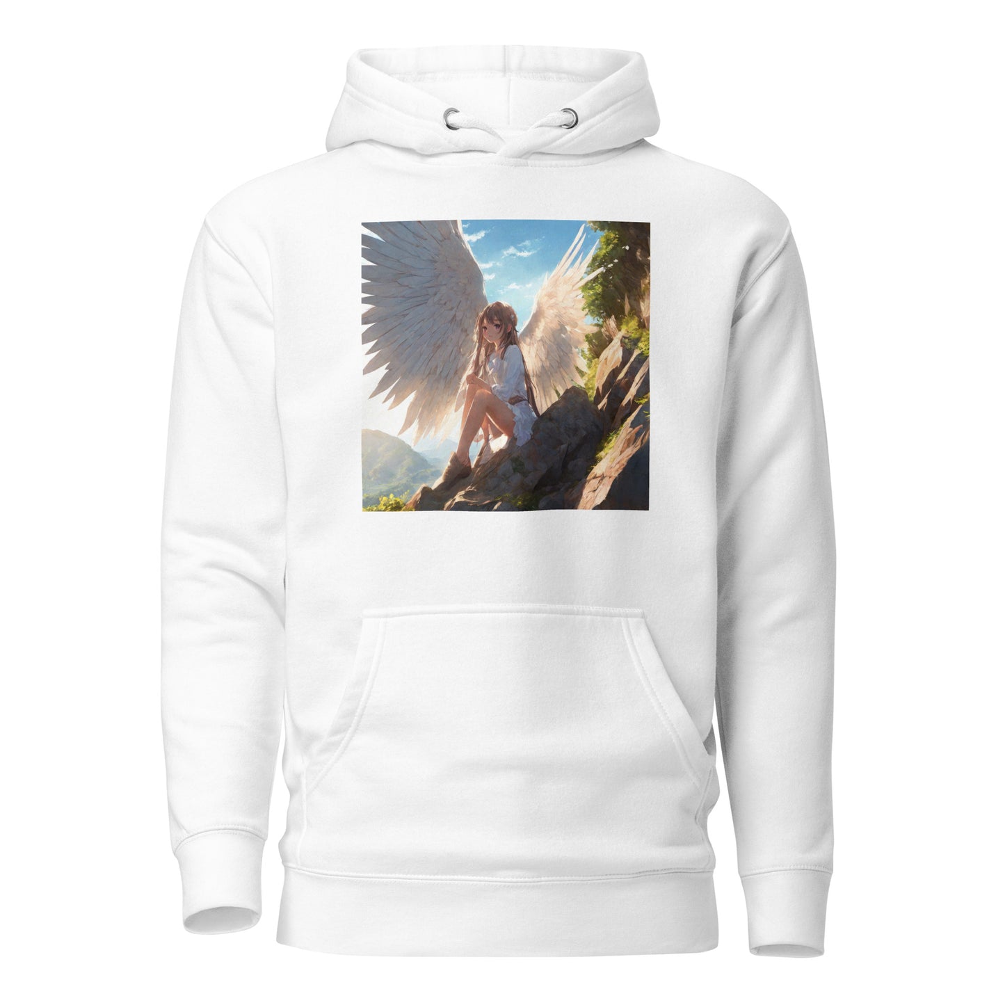 Beautiful Angel Women's Anime Hoodie White