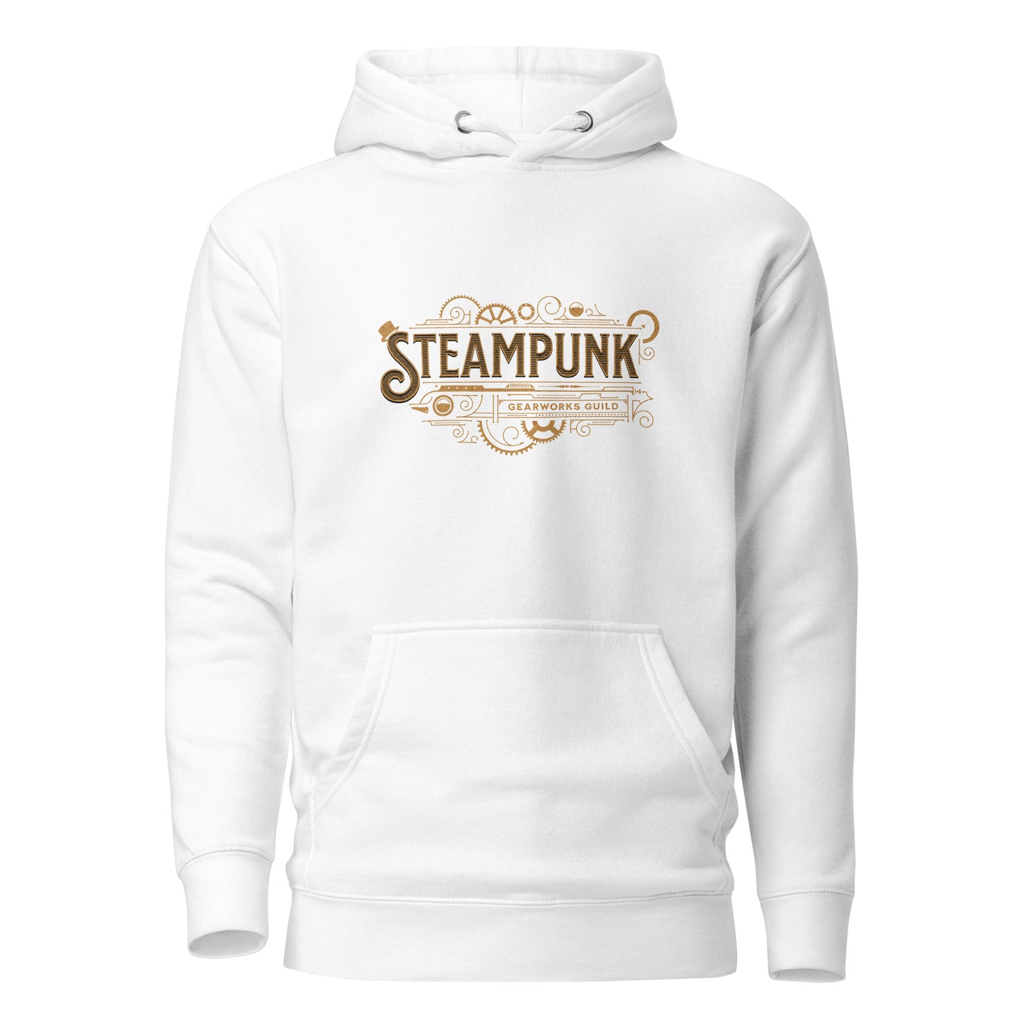 Steampunk Gearworks Guild Women's Hoodie White