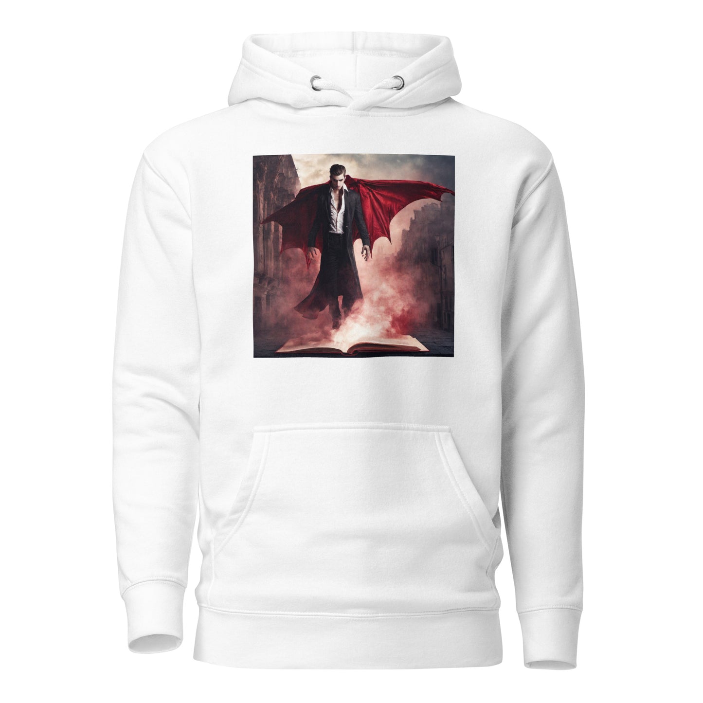 Women's Vampire Book Lover Hoodie White