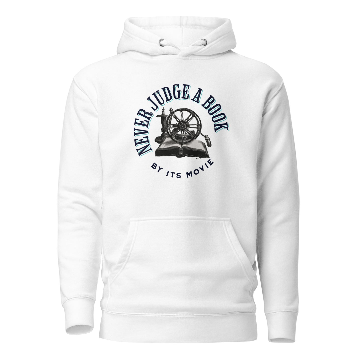 Never Judge a Book by its Movie Women's Hoodie White