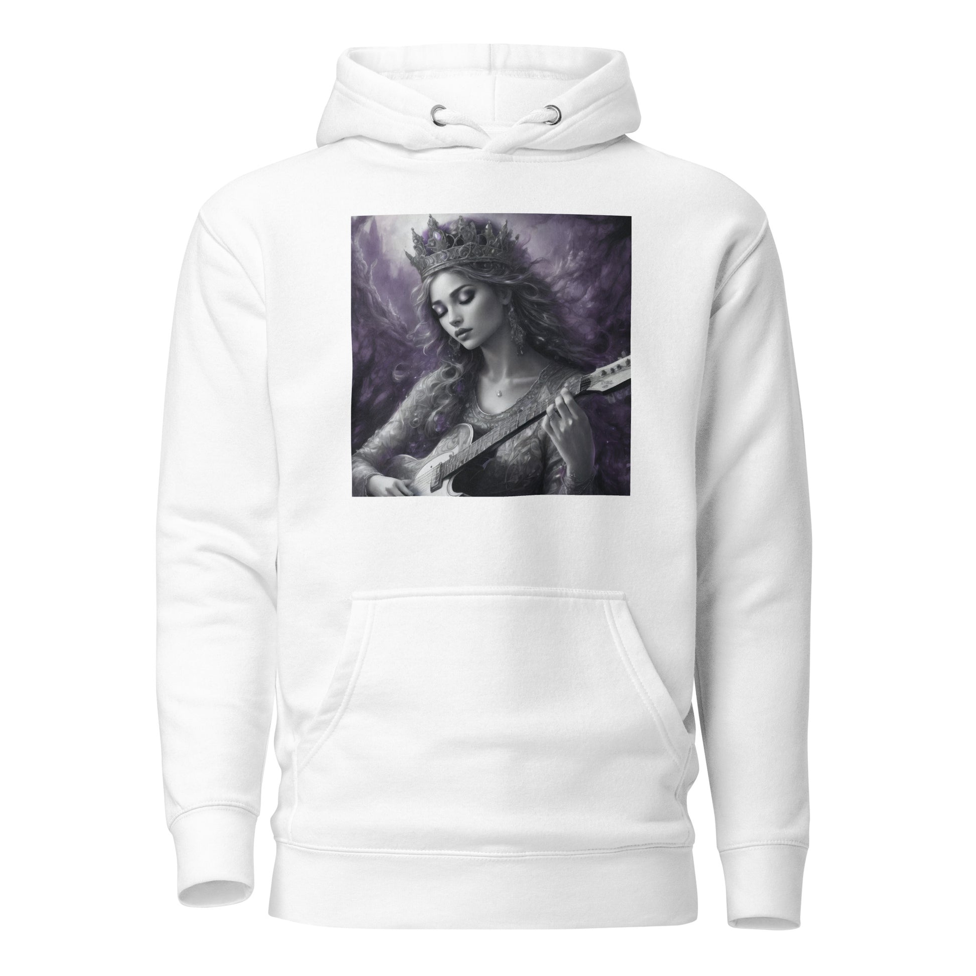 Princess Woman Playing the Guitar Hoodie White