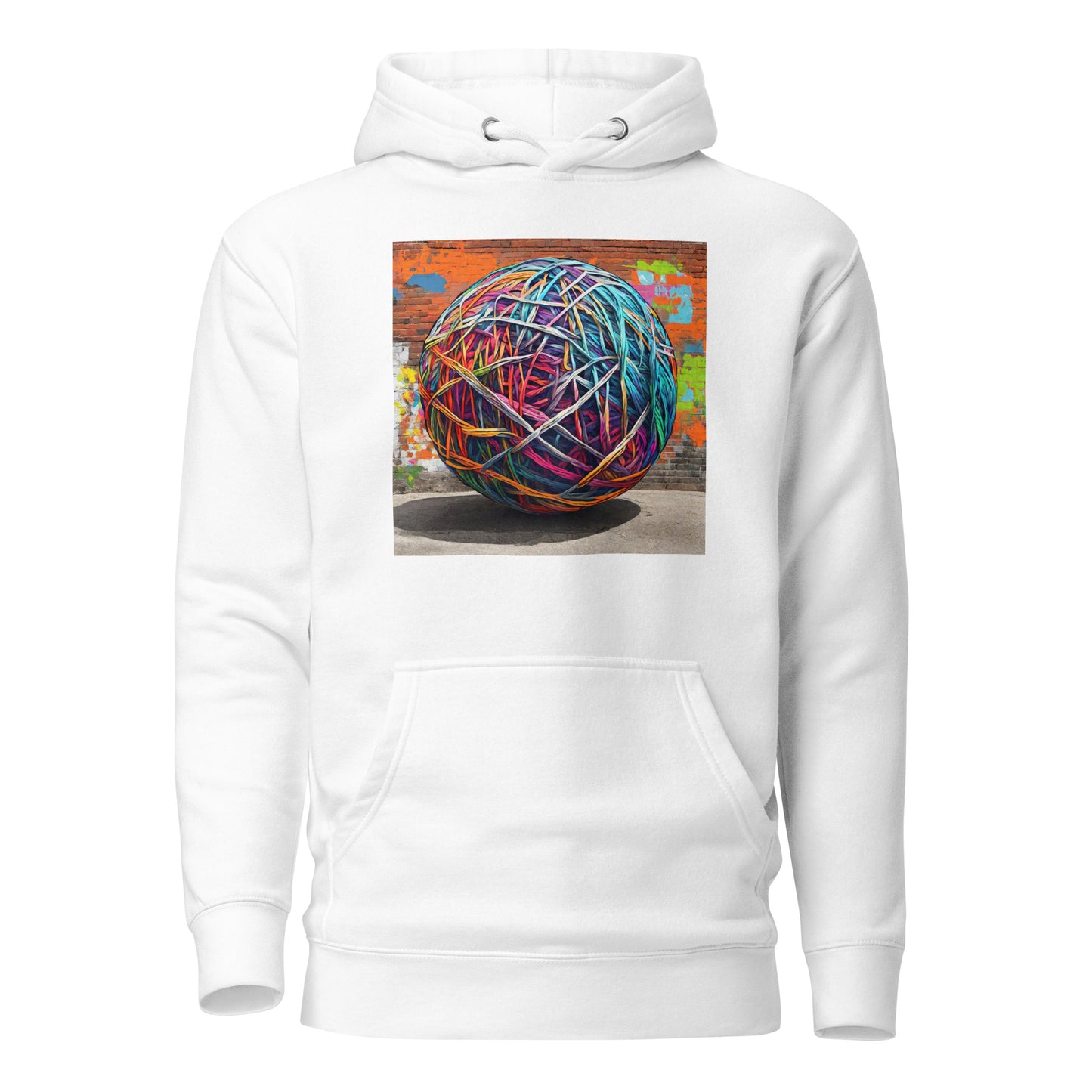 Ball of Yarn Women's Crochet and Knitting Lover Hoodie White