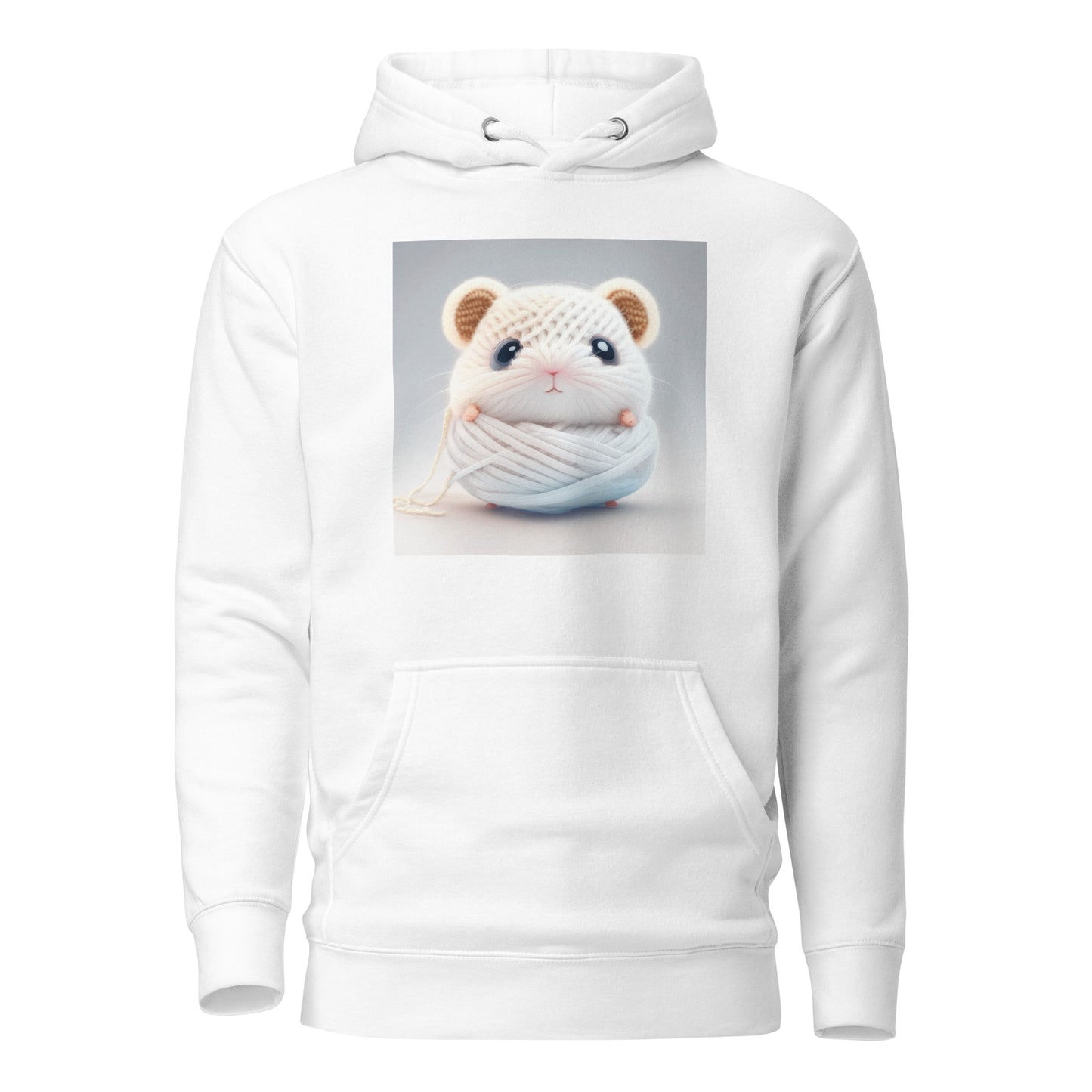 Women's Hamster Amigurumi Crochet Lover Hoodie White