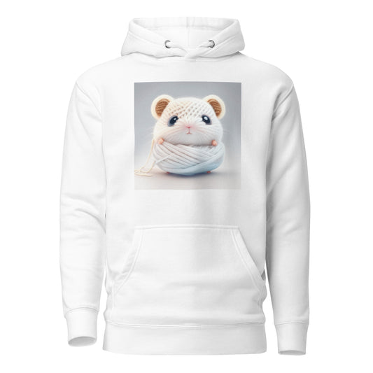 Women's Hamster Amigurumi Crochet Lover Hoodie White