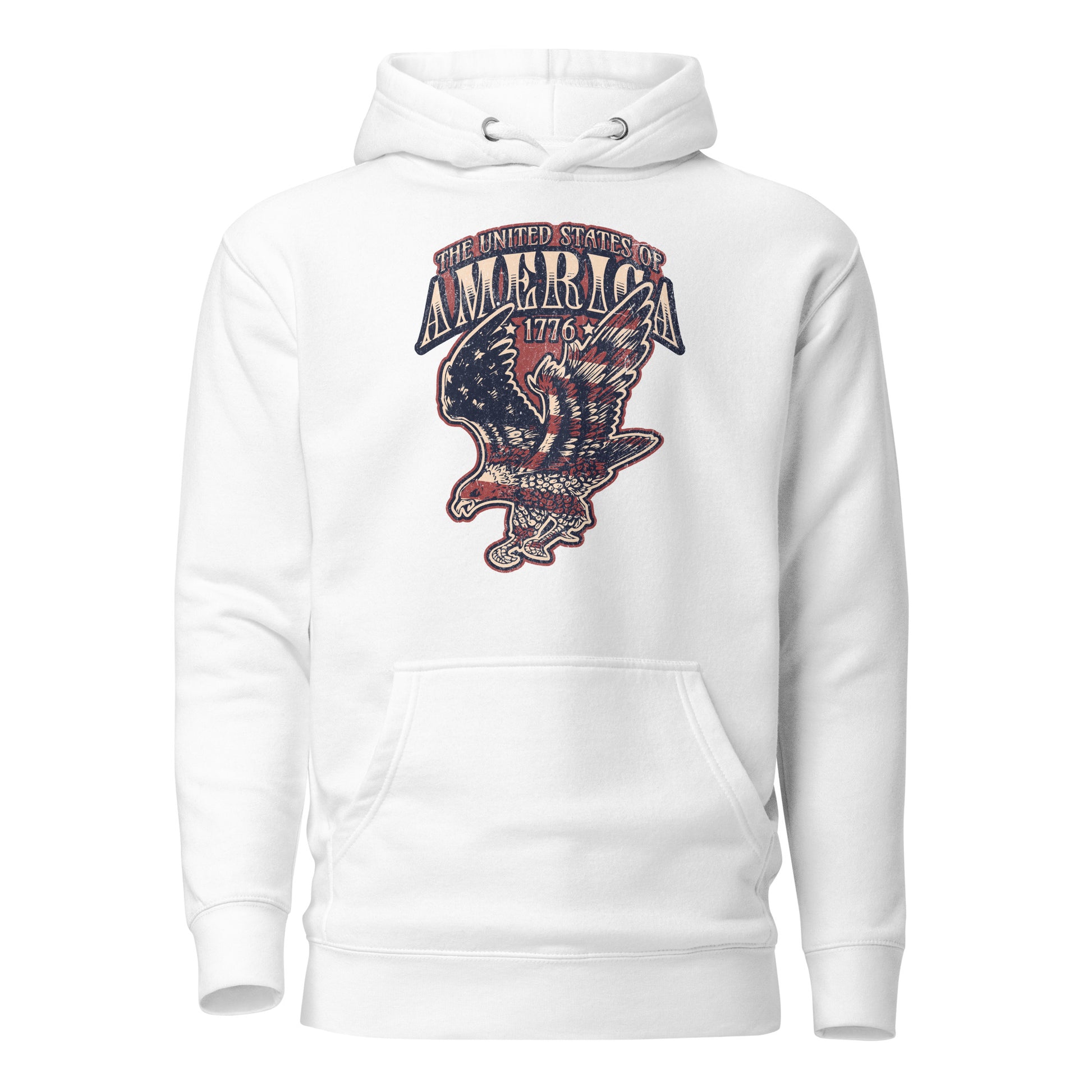 United States of America Independence Day Women's Hoodie White