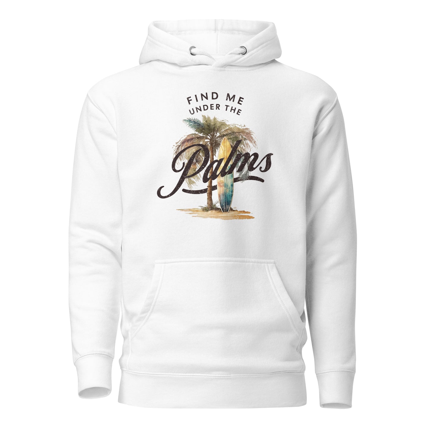 Find me Under the Palms Women's Beach Hoodie White