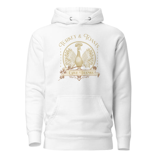 Turkey & Toasts Give Thanks Women's Hoodie White