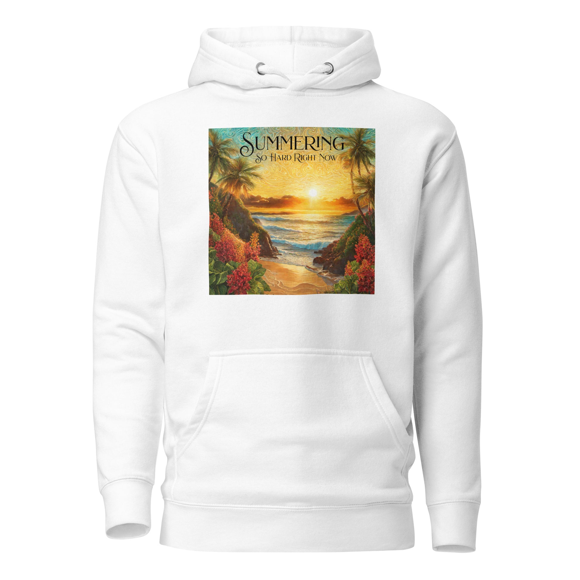 Summering So Hard Right Now Women's Beach Hoodie White