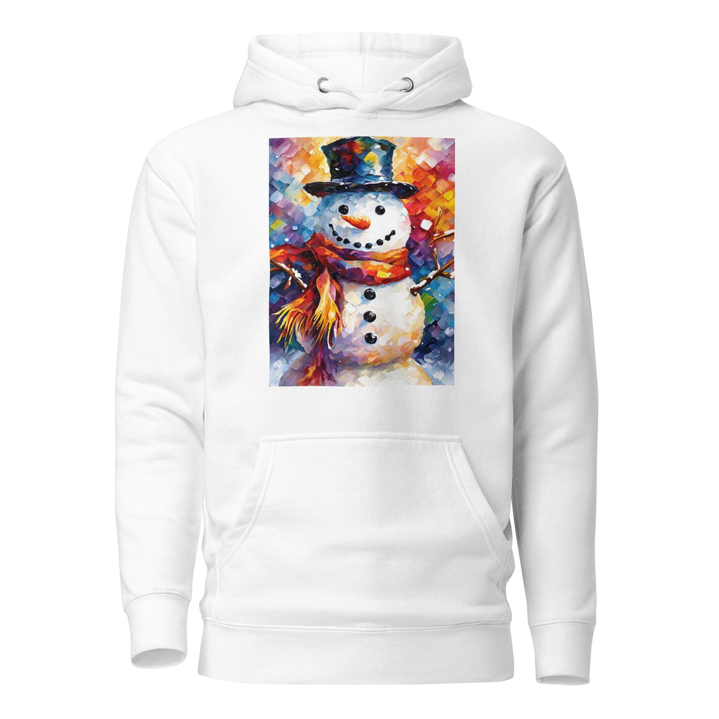 Happy Snowman Women's Christmas Hoodie White