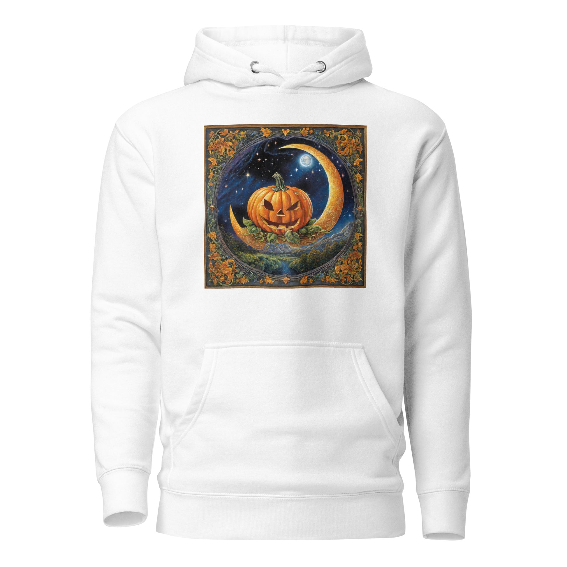 Jack O' Lantern Pumpkin Women's Halloween Hoodie White