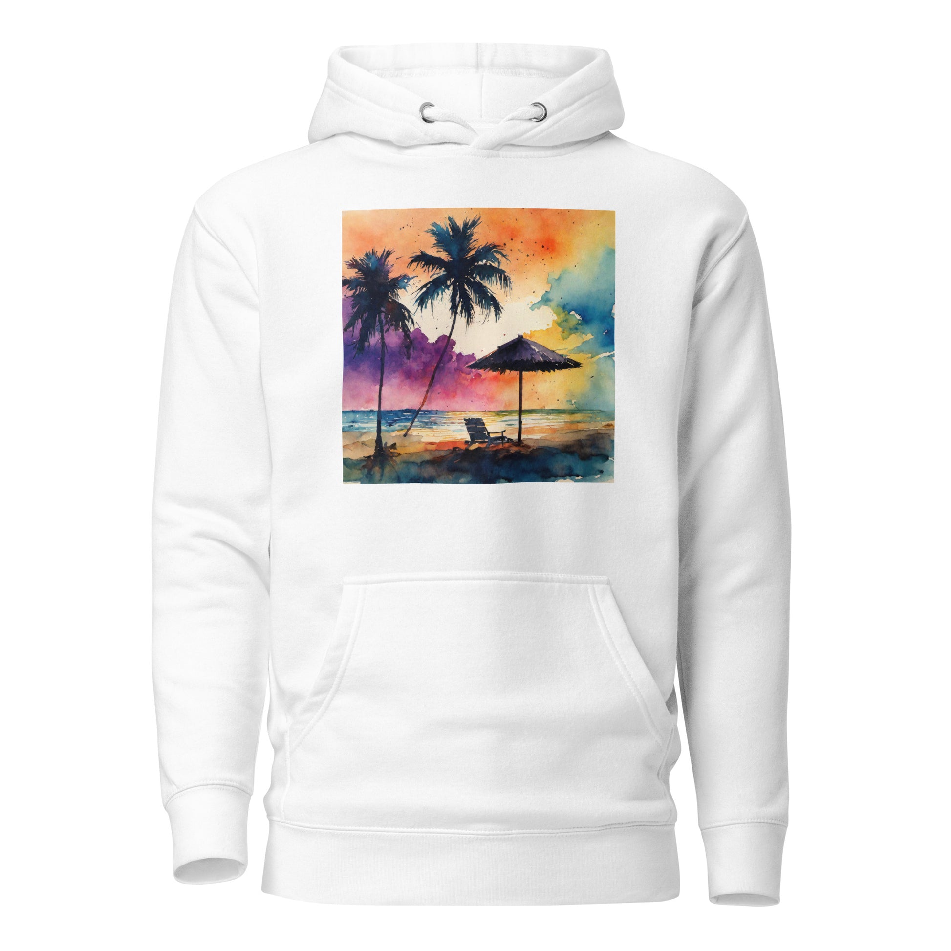 Beautiful Summer Paradise Women's Beach Hoodie White