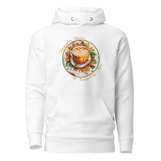 Pumpkin Spice & Everything Nice Women's Fall Hoodie White