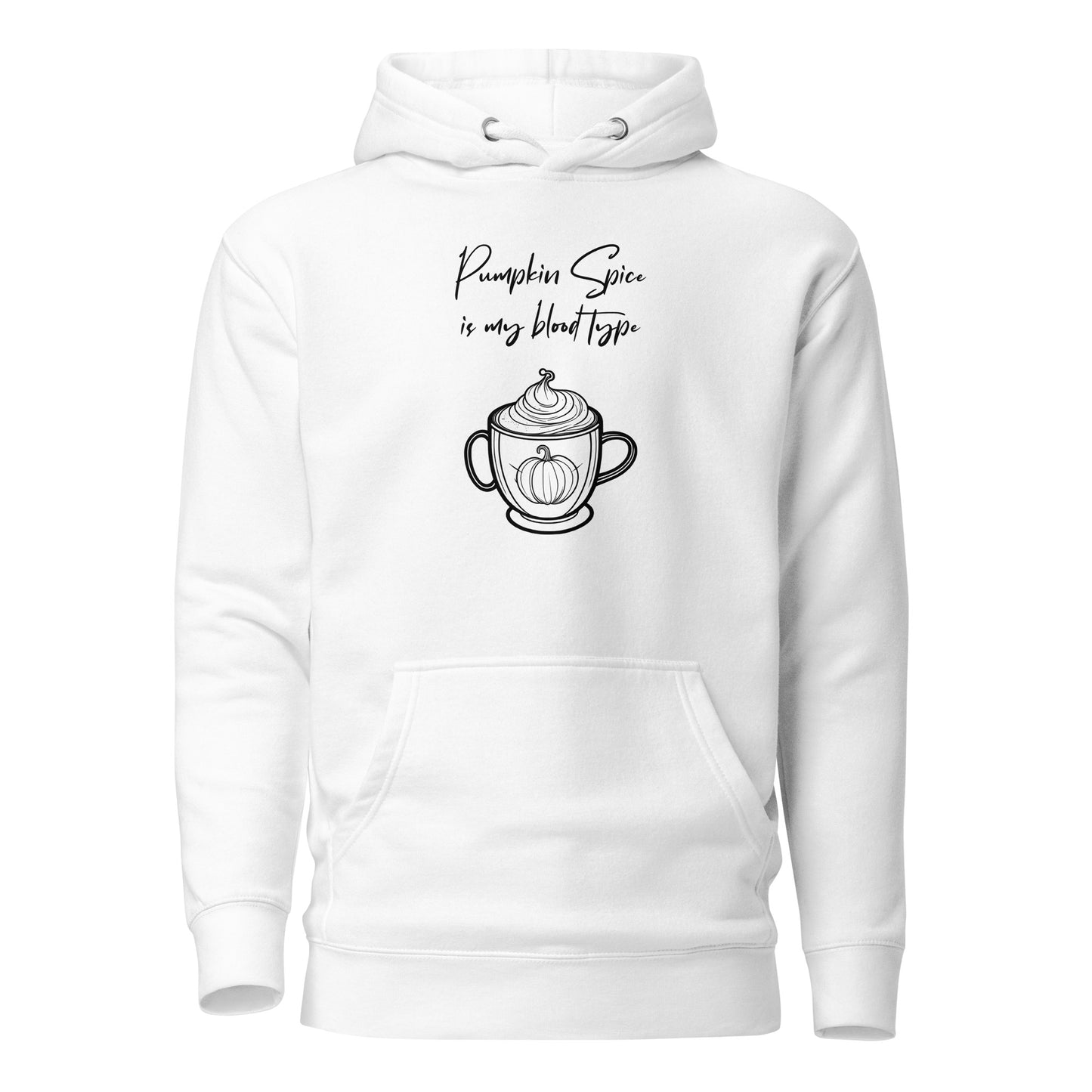 Pumpkin Spice is my Blood Type Women's Fall Hoodie White