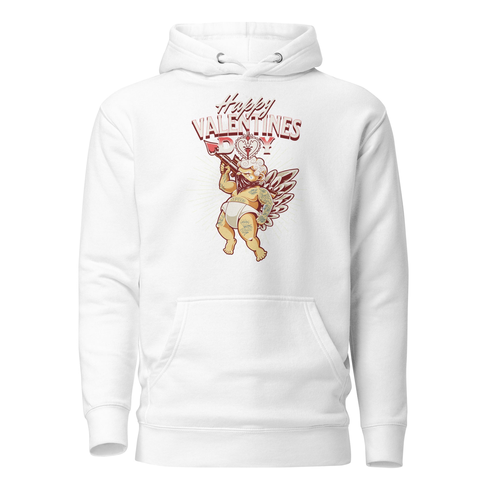 Inked Cupid Women's Valentine's Day Hoodie White