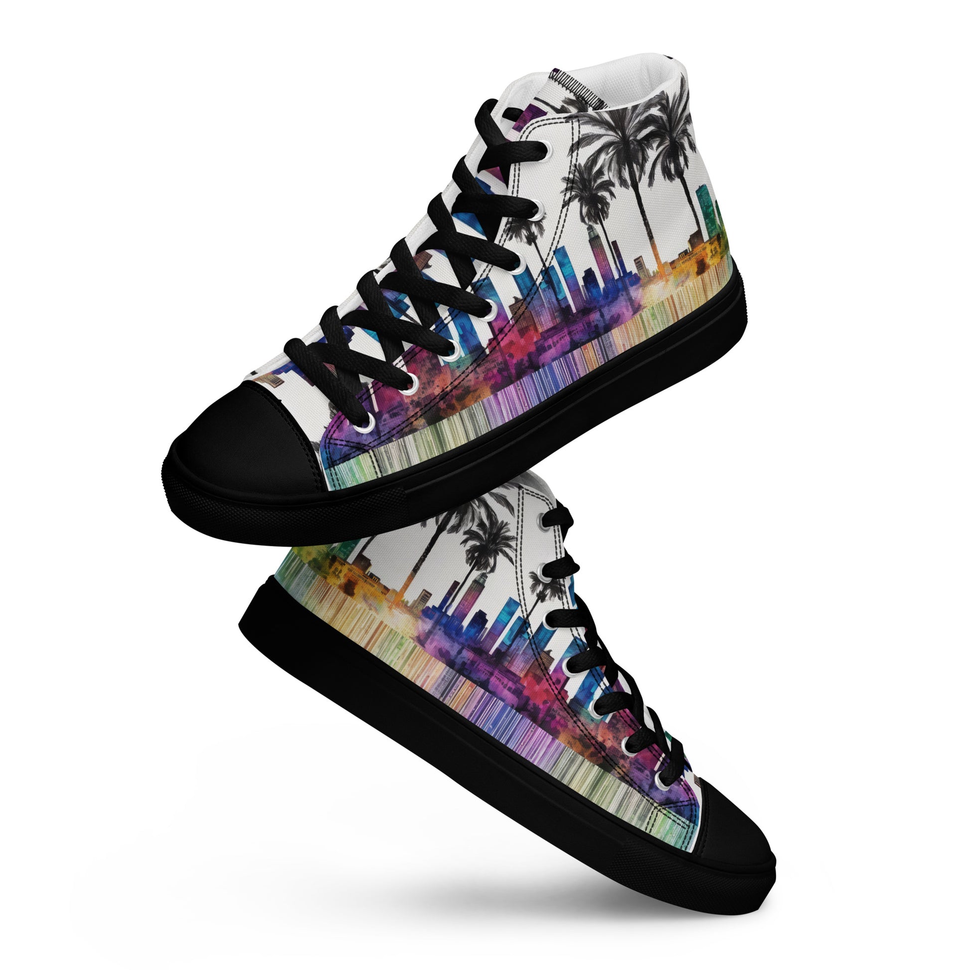 Los Angeles Palm Tree Women's High-Top Shoes Black