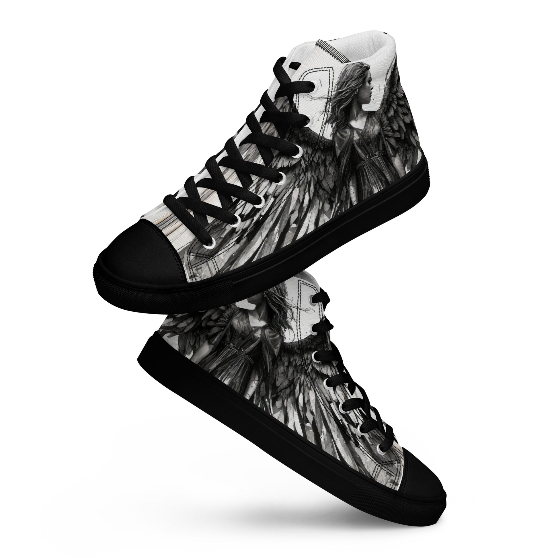 Angelic Women's Guardian Angel High-Top Shoes Black