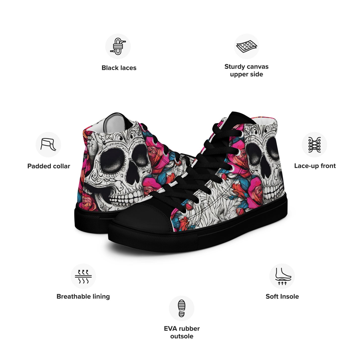 Day of the Dead Women's High-Top Shoes