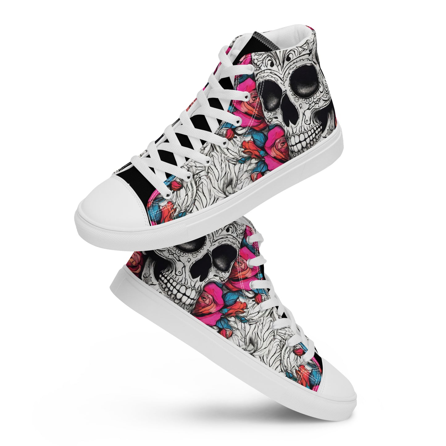 Day of the Dead Women's High-Top Shoes White