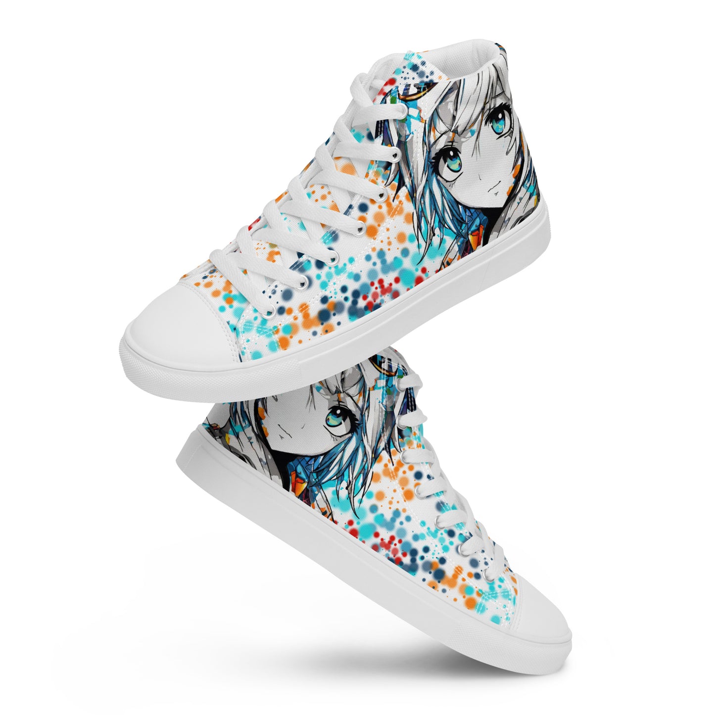 Anime Addict Women's High-Top Shoes White