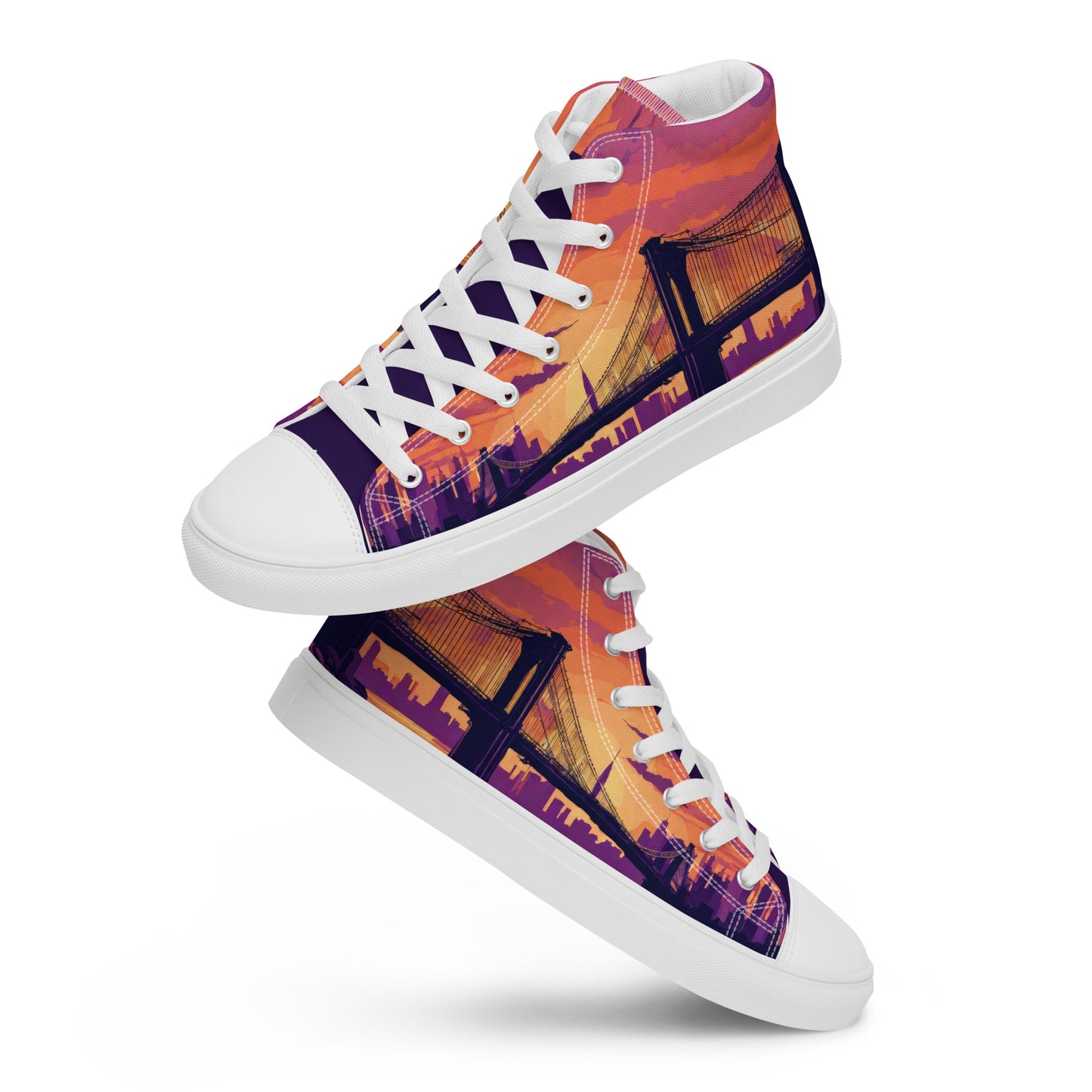 Brooklyn Skyline Women's High-Top Shoes White