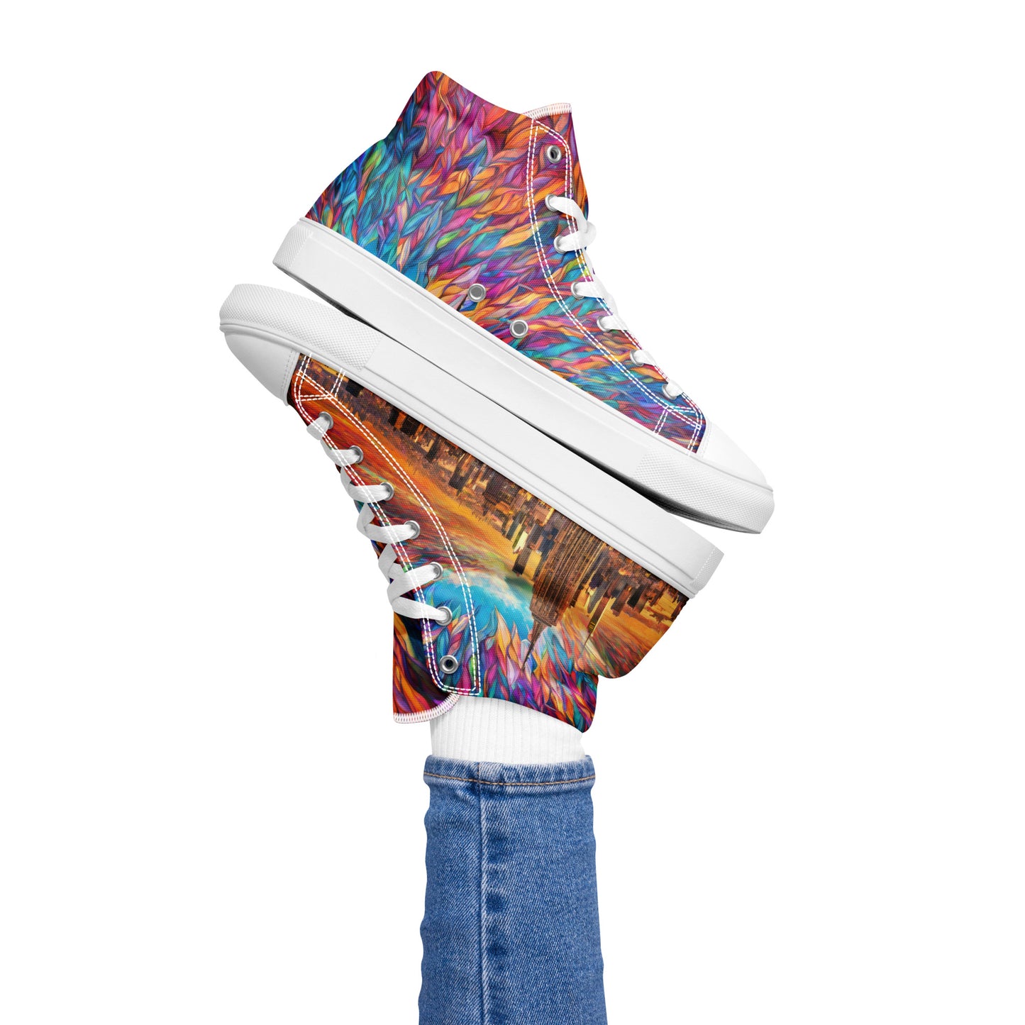 New York Skyline Women's High-Top Shoes