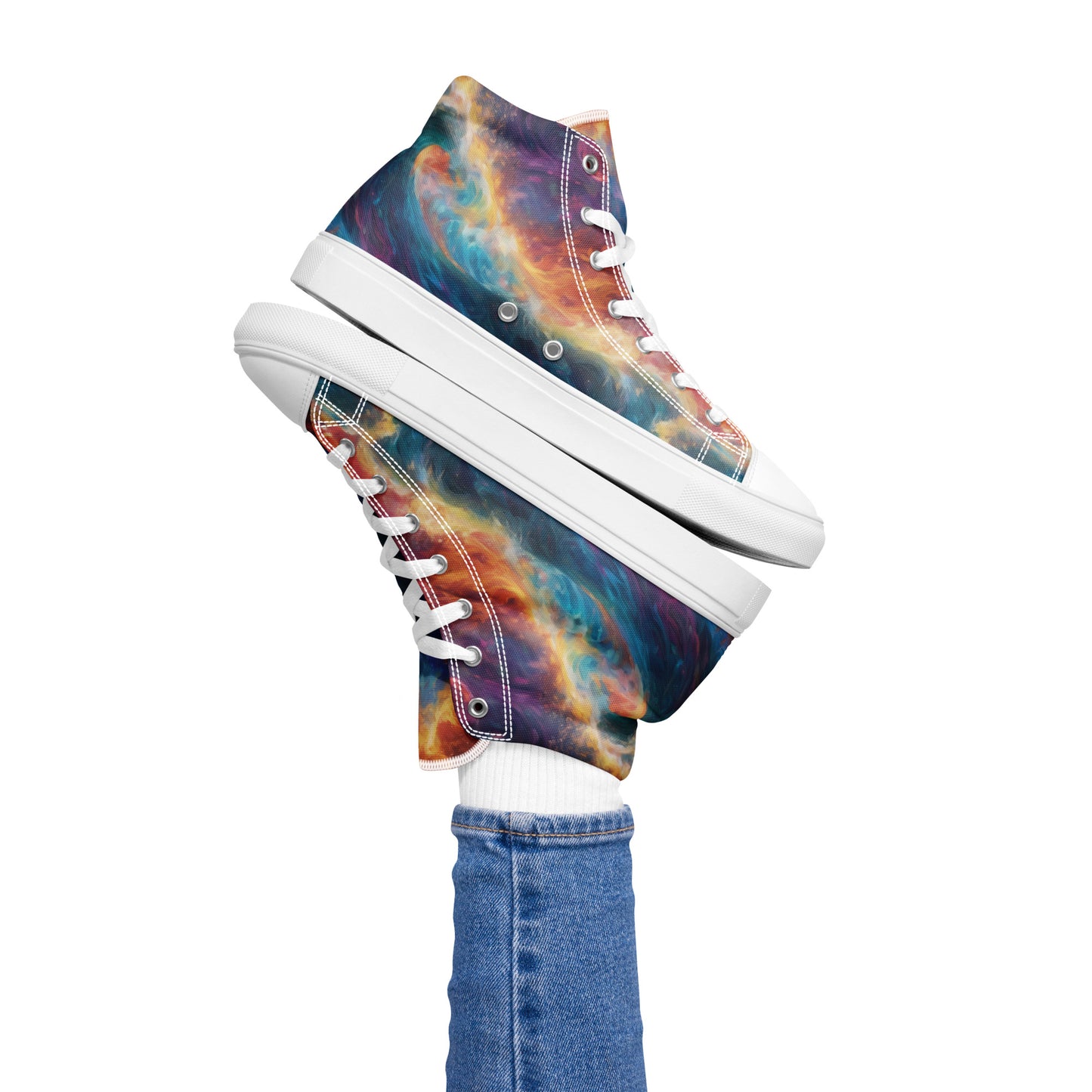 Waves of Fire Women's High-Top Shoes