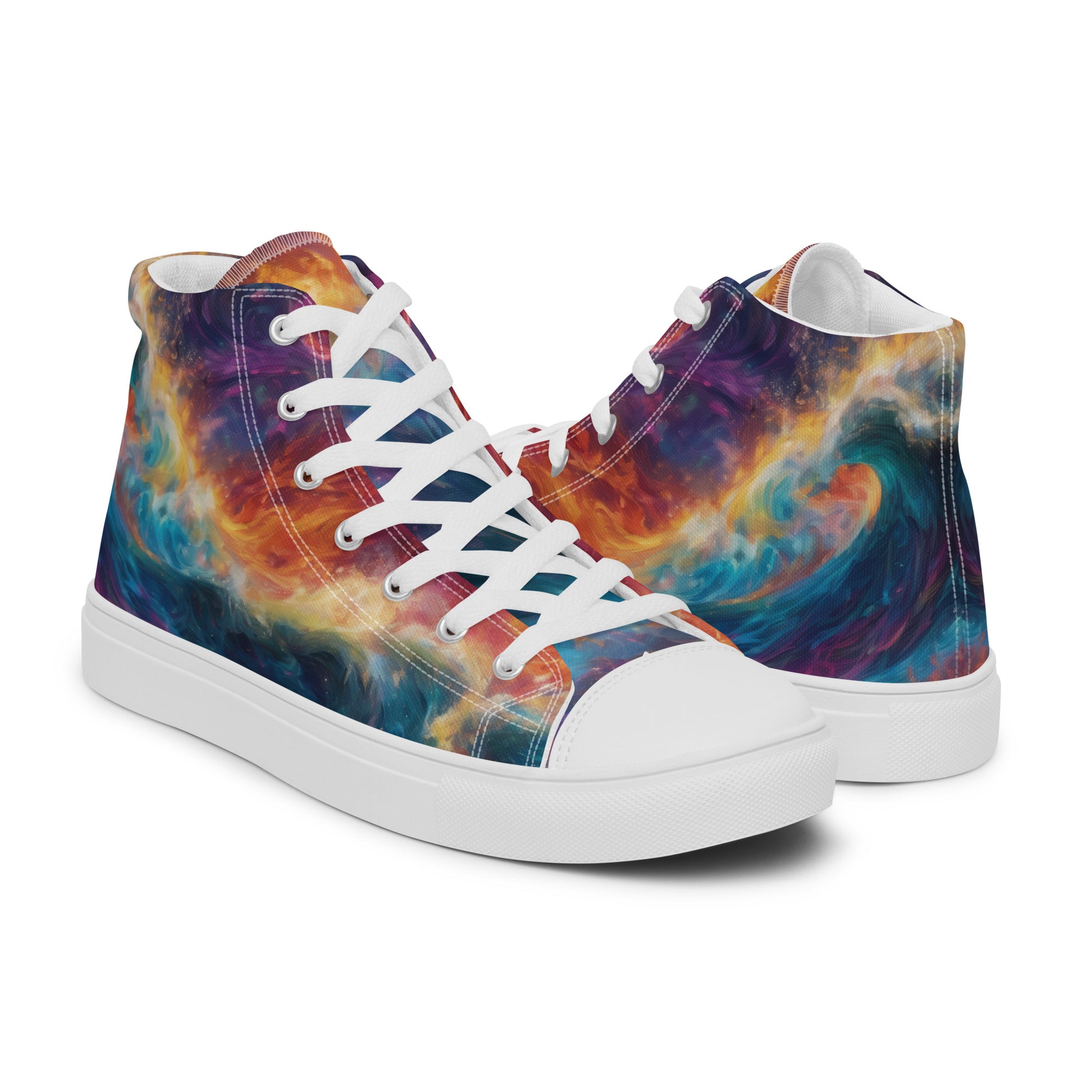 Waves of Fire Women's High-Top Shoes