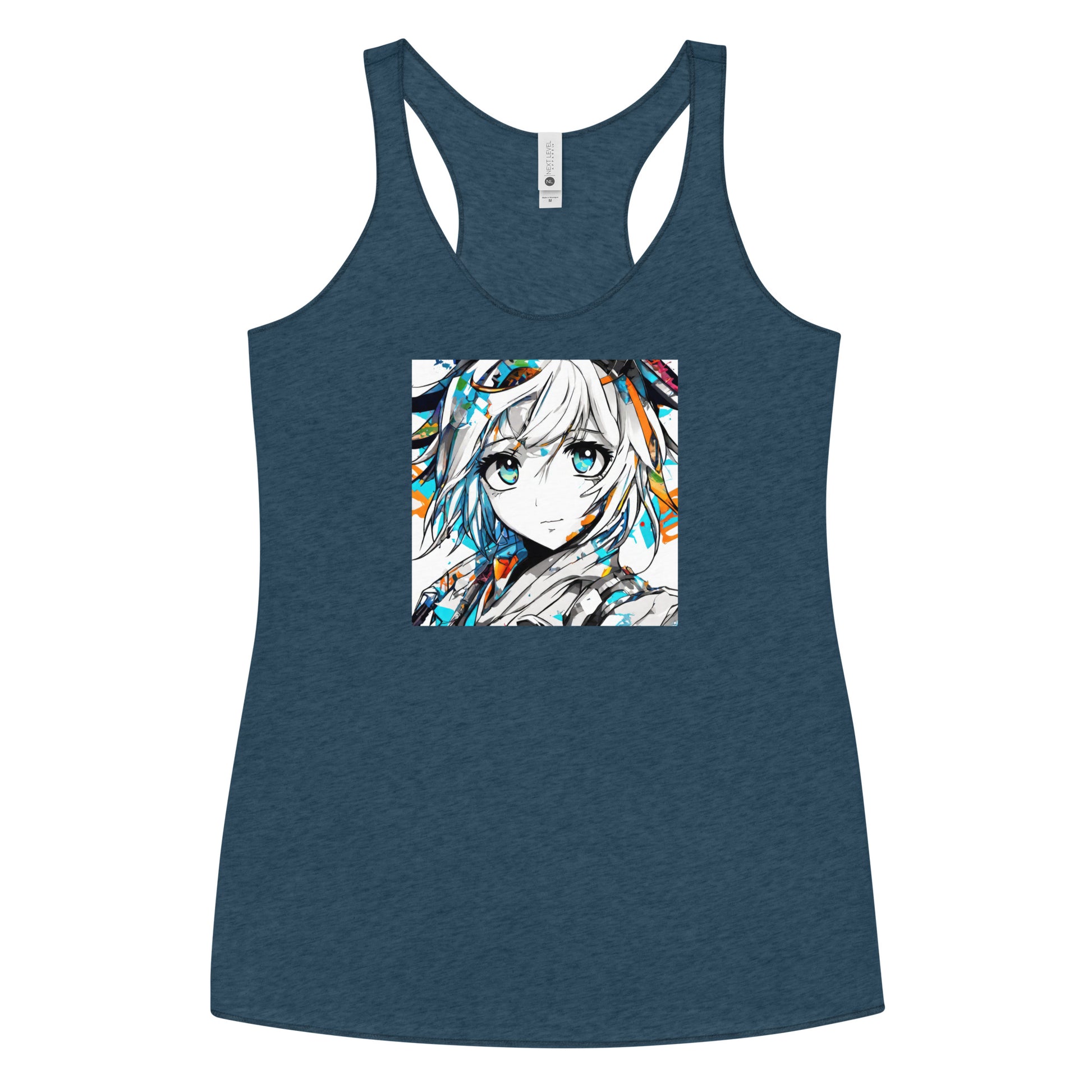 Women's Anime Addict Racerback Tank Top Indigo