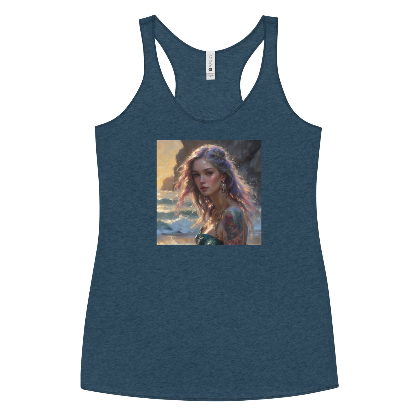 Mermaid's Gaze Women's Racerback Tank Top Indigo