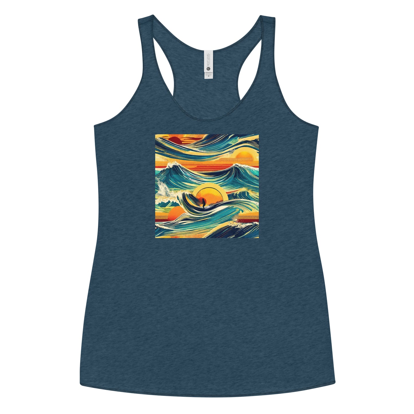 Surf's Up Women's Racerback Tank Top Indigo