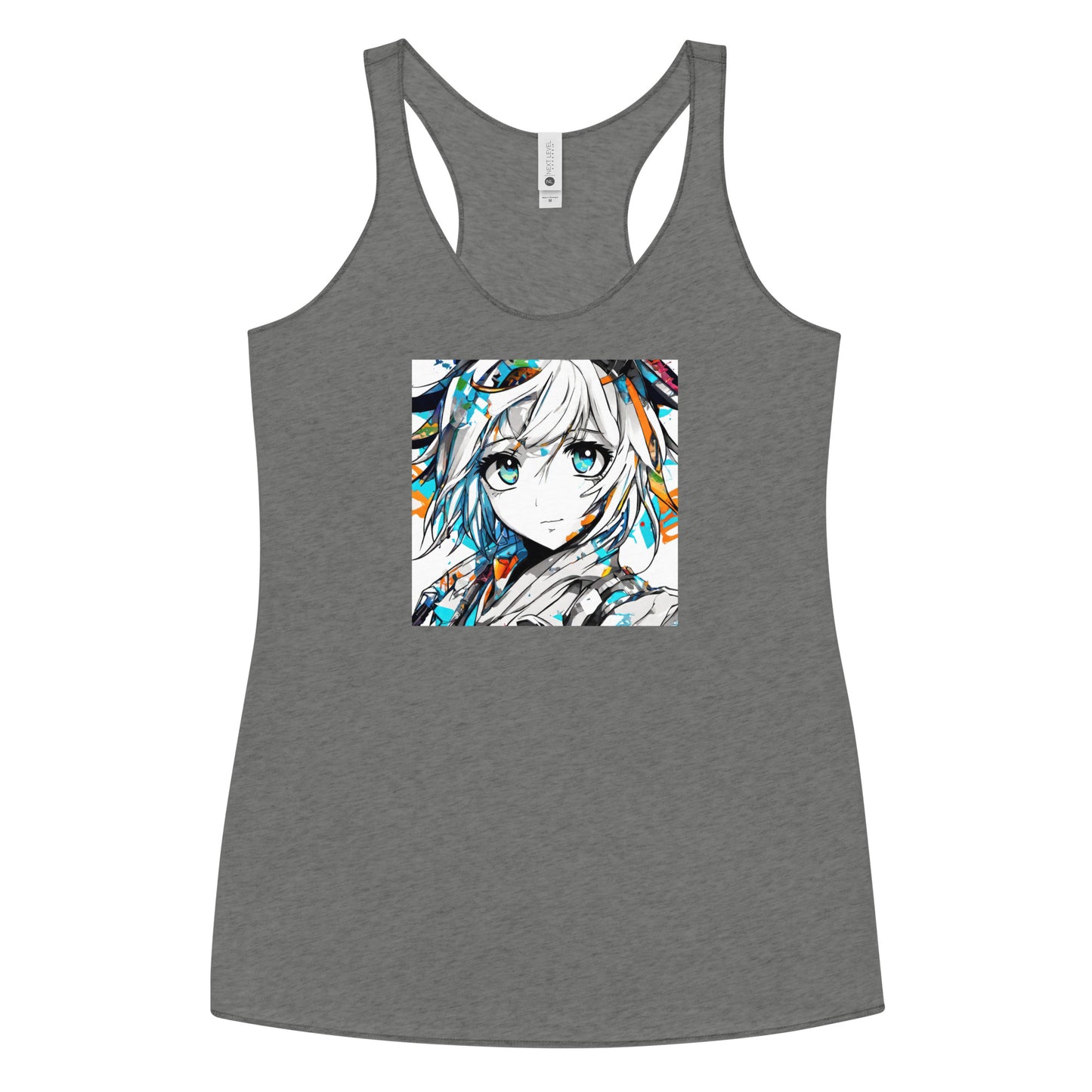 Women's Anime Addict Racerback Tank Top Premium Heather