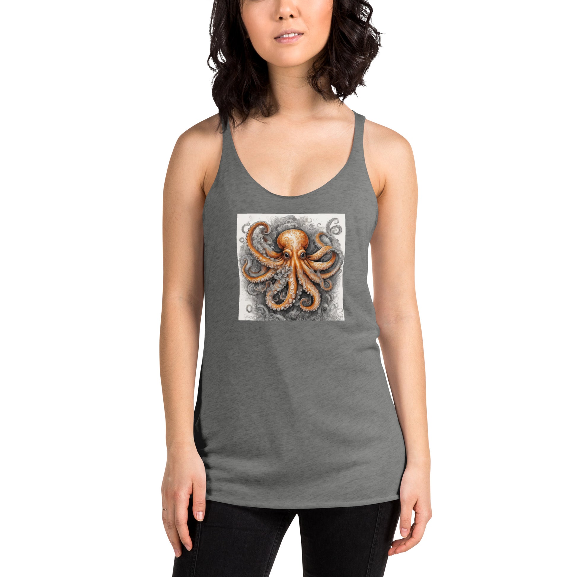 Octopus Women's Animal Lover Racerback Tank Top