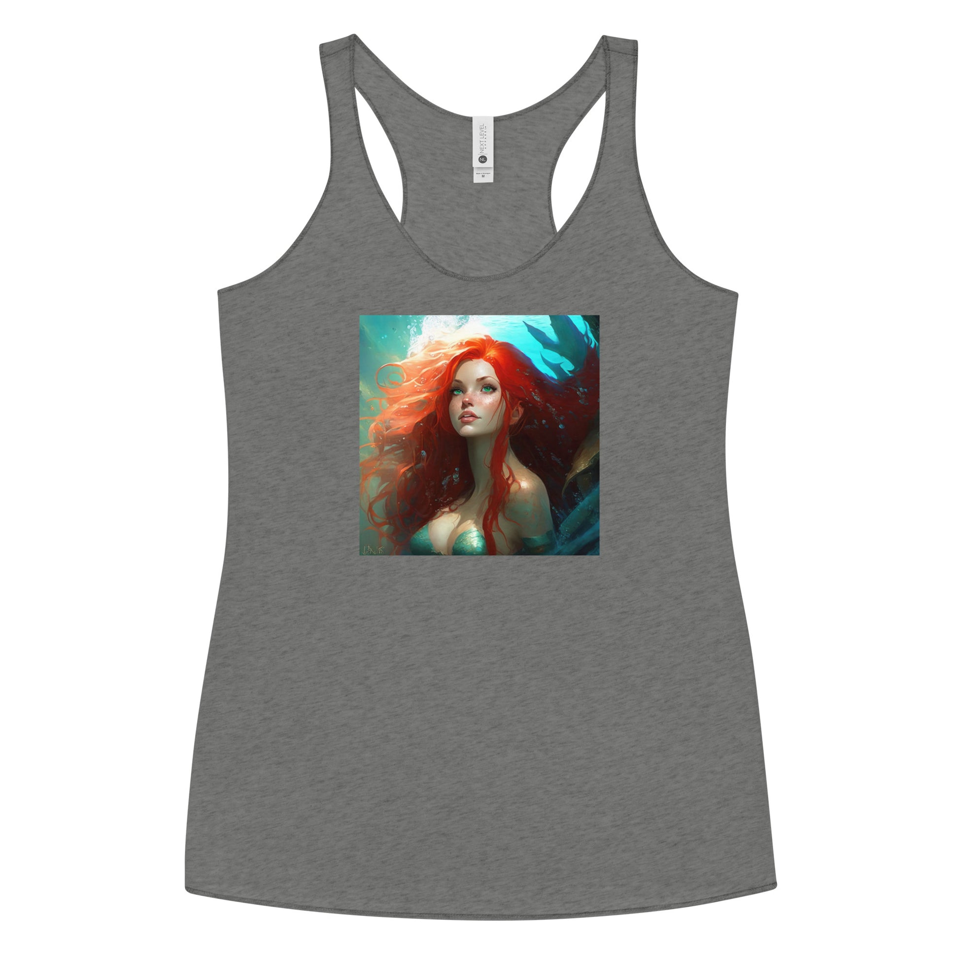 The Little Mermaid Under the Sea Women's Racerback Tank Top Premium Heather