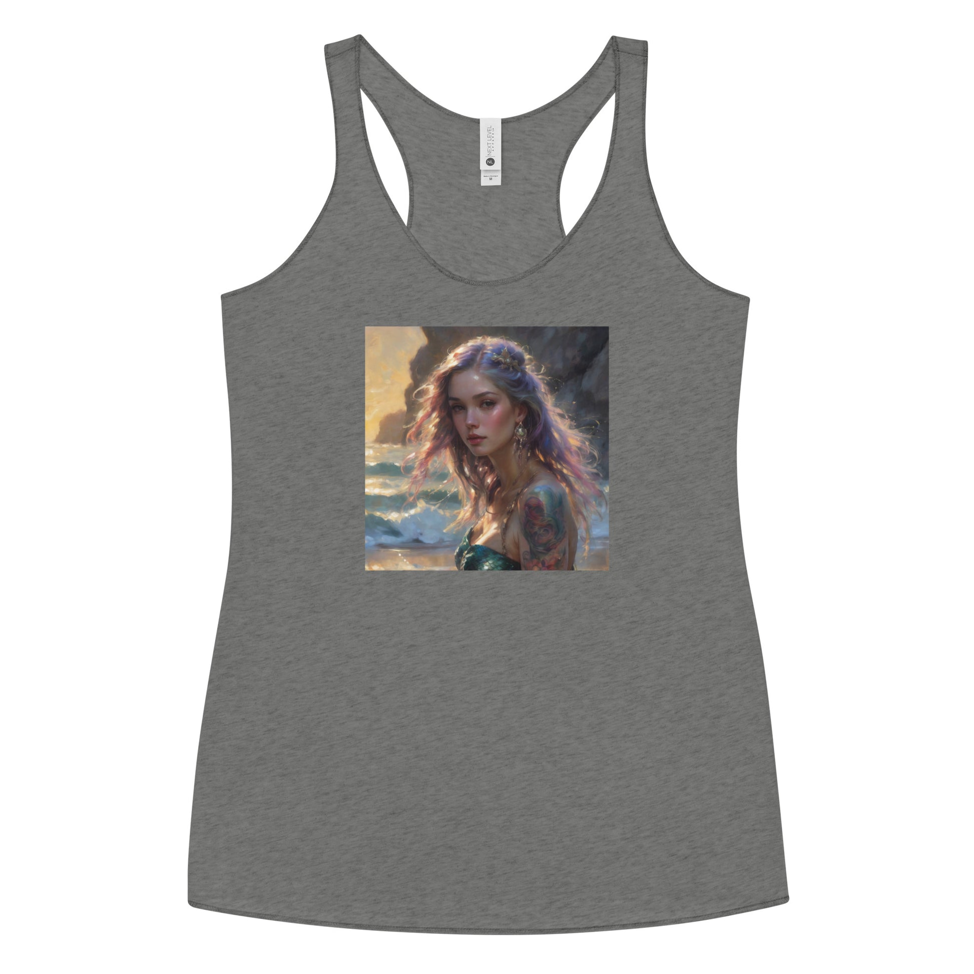 Mermaid's Gaze Women's Racerback Tank Top Premium Heather