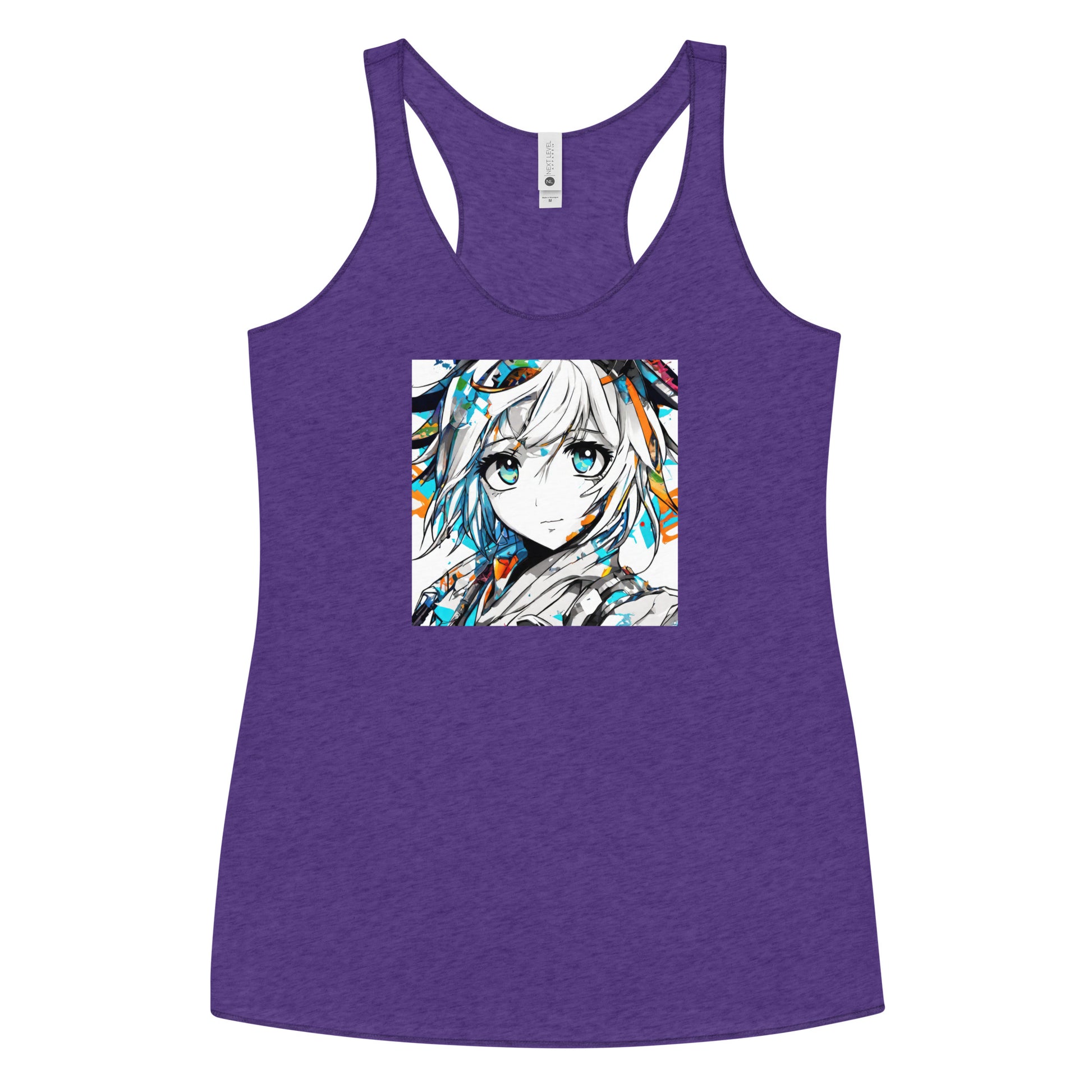 Women's Anime Addict Racerback Tank Top Purple Rush