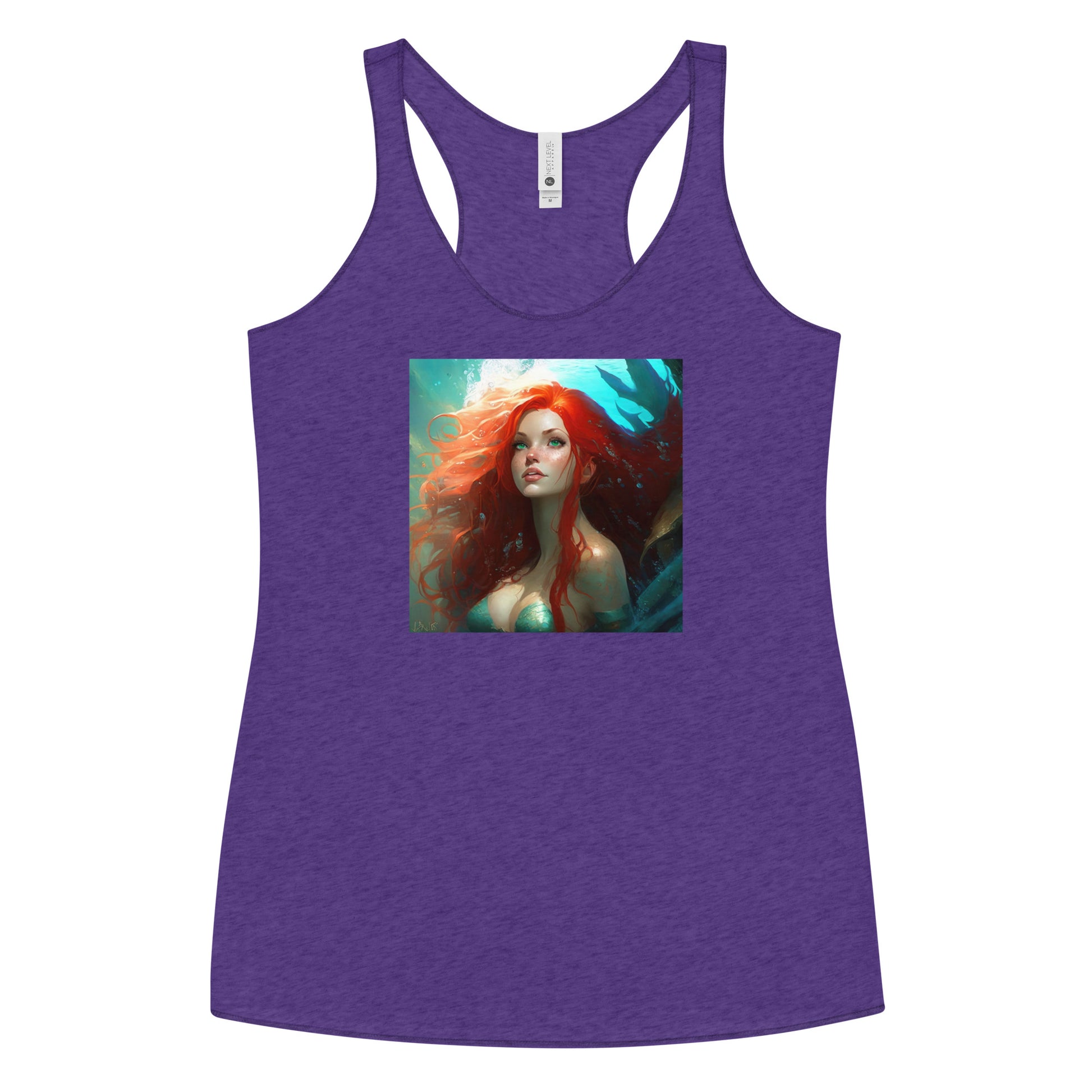 The Little Mermaid Under the Sea Women's Racerback Tank Top Purple Rush