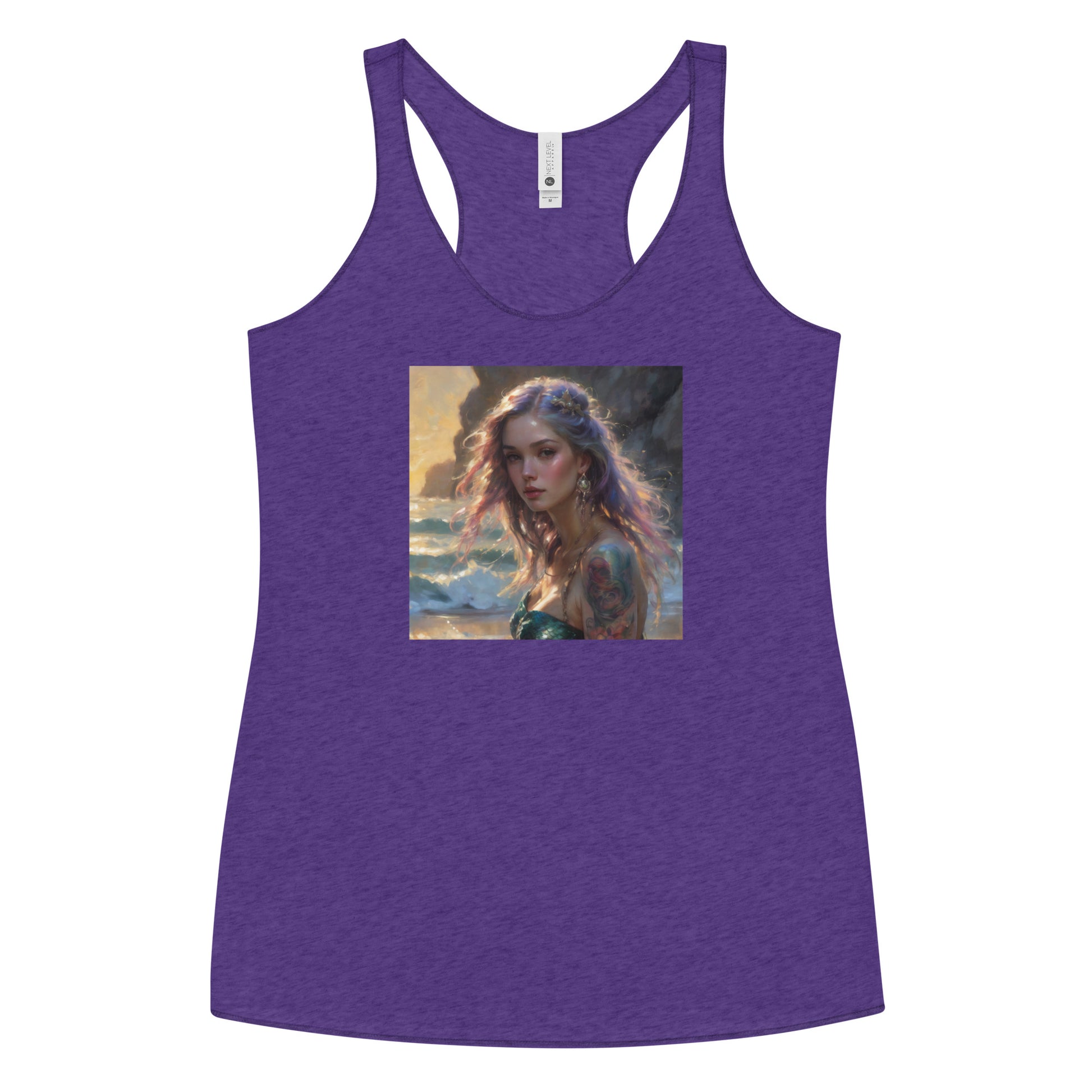 Mermaid's Gaze Women's Racerback Tank Top Purple Rush