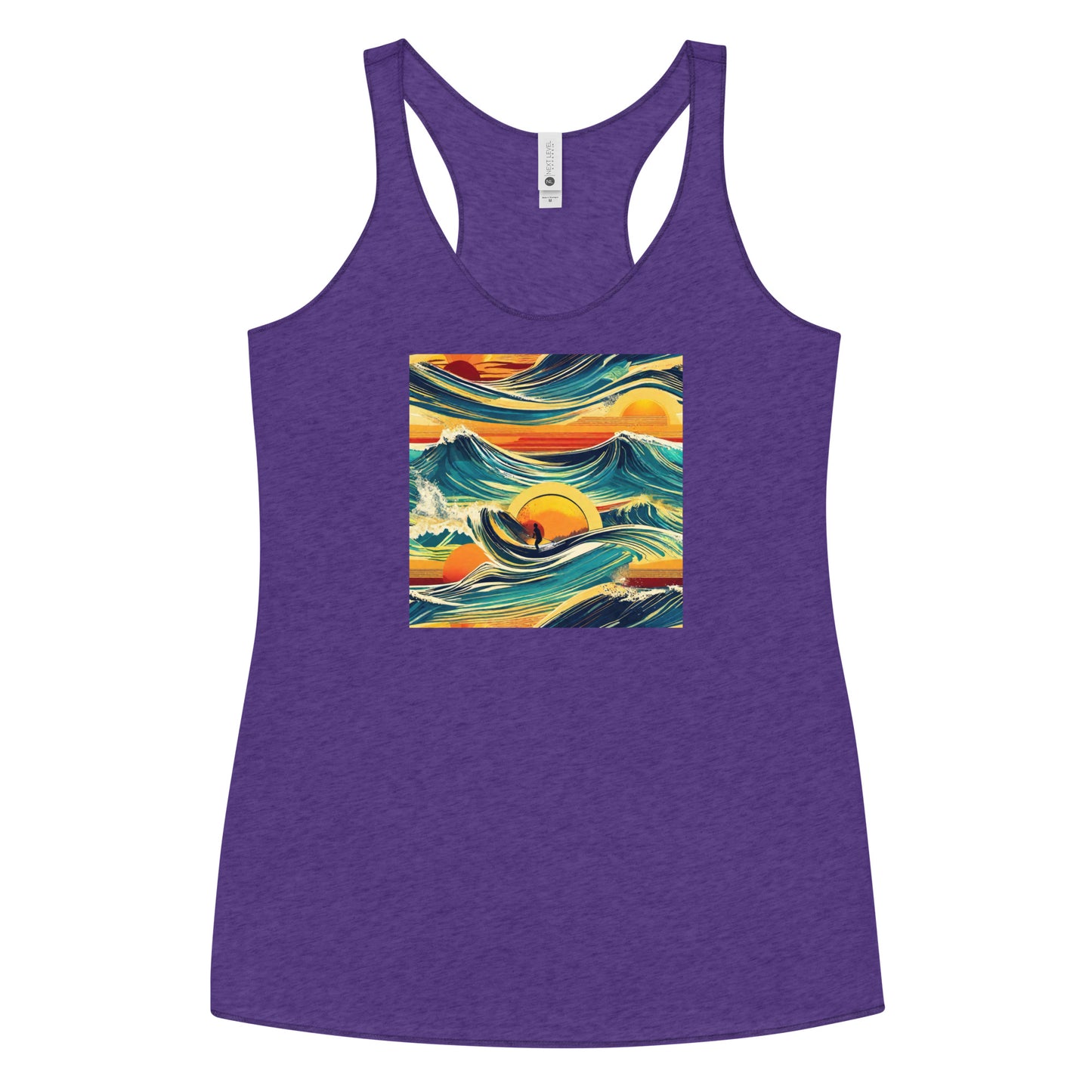 Surf's Up Women's Racerback Tank Top Purple Rush