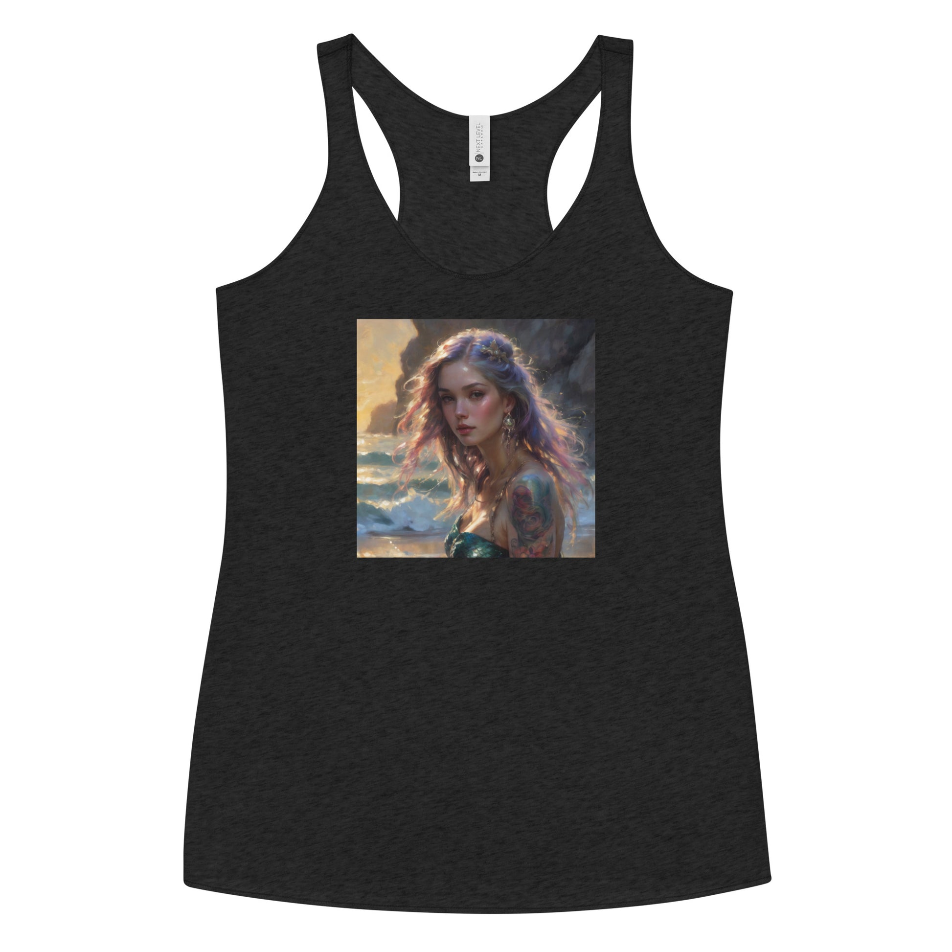 Mermaid's Gaze Women's Racerback Tank Top Vintage Black