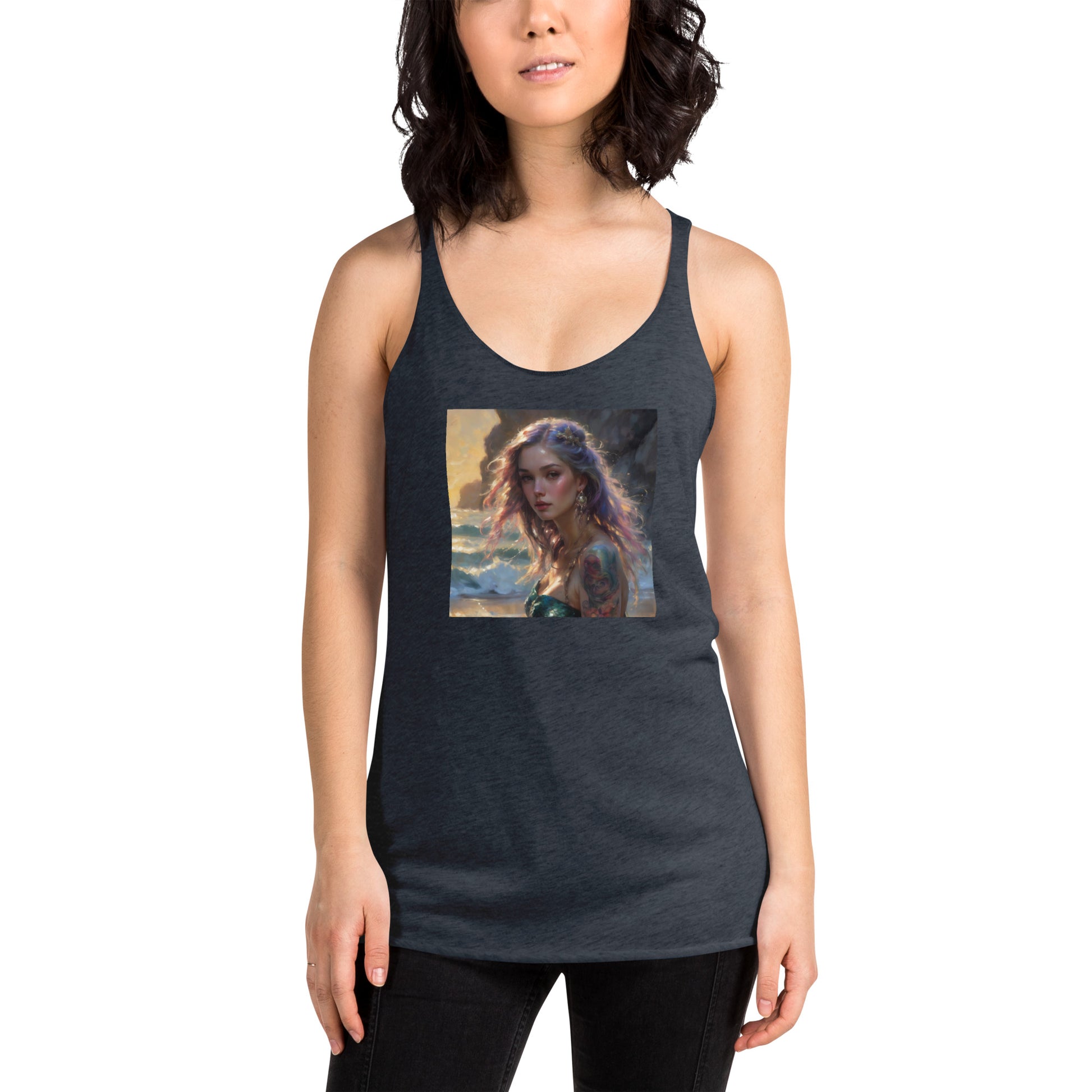 Mermaid's Gaze Women's Racerback Tank Top