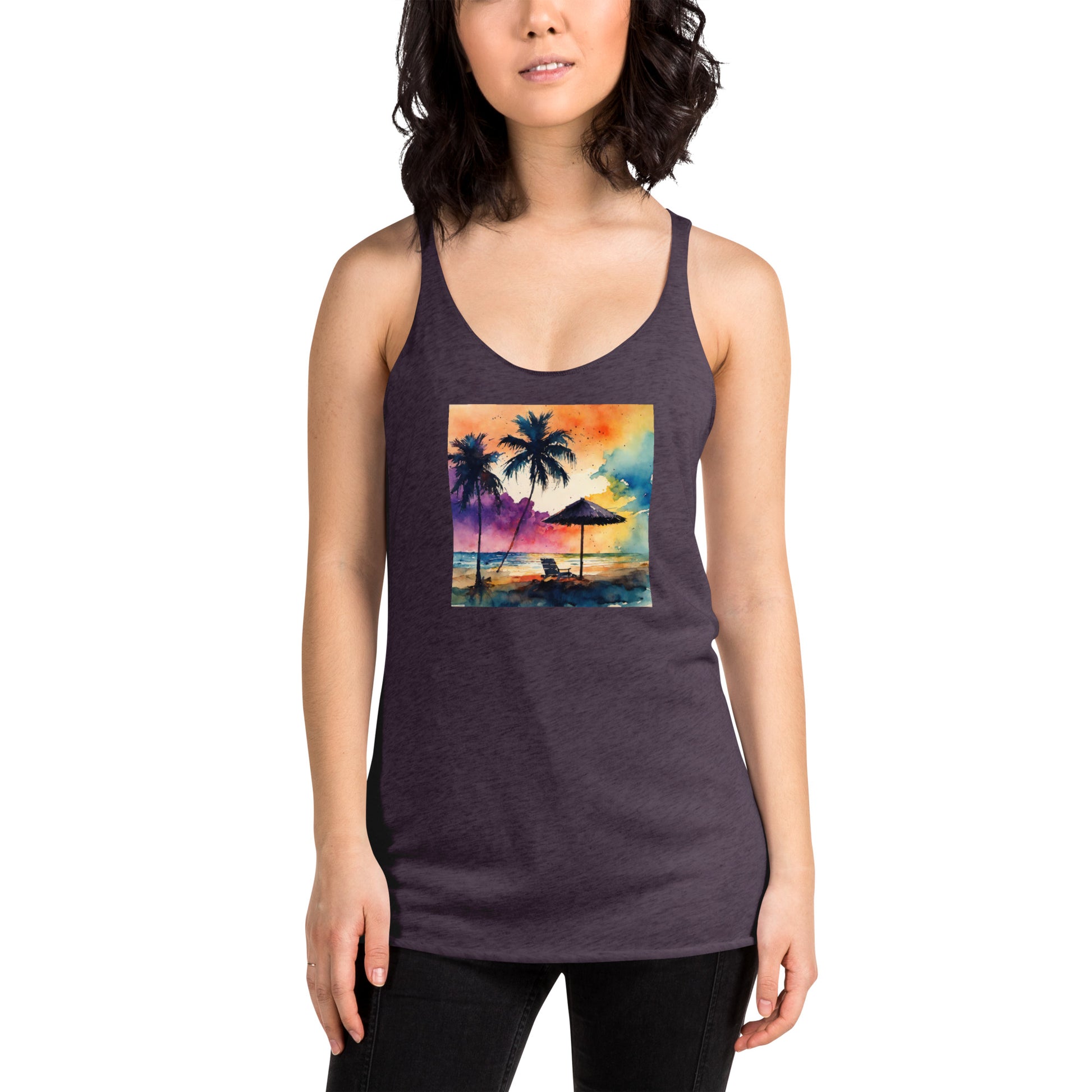 Beautiful Summer Paradise Women's Beach Racerback Tank Top