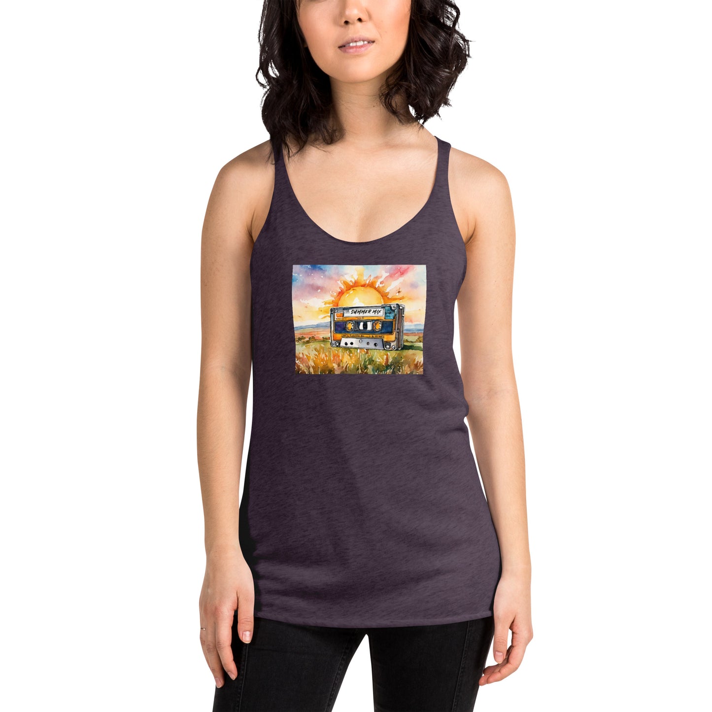 Summer Mix Tape Women's Racerback Tank Top