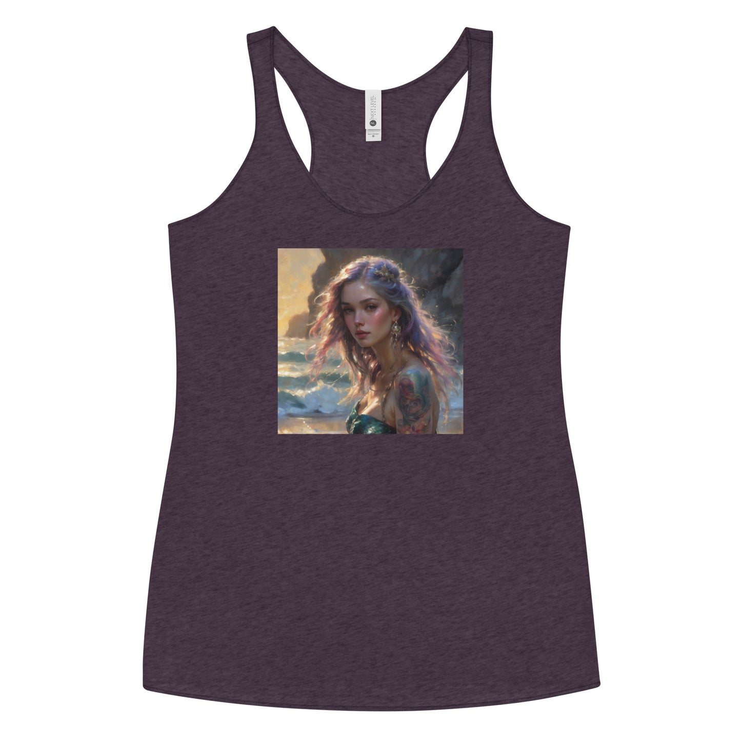 Mermaid's Gaze Women's Racerback Tank Top Vintage Purple