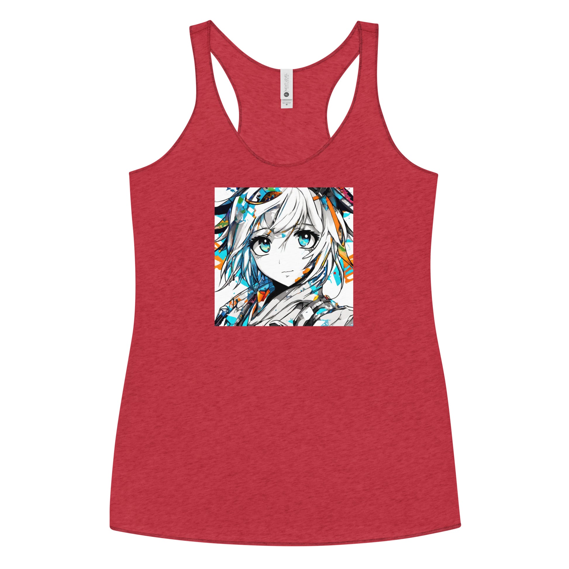 Women's Anime Addict Racerback Tank Top Vintage Red