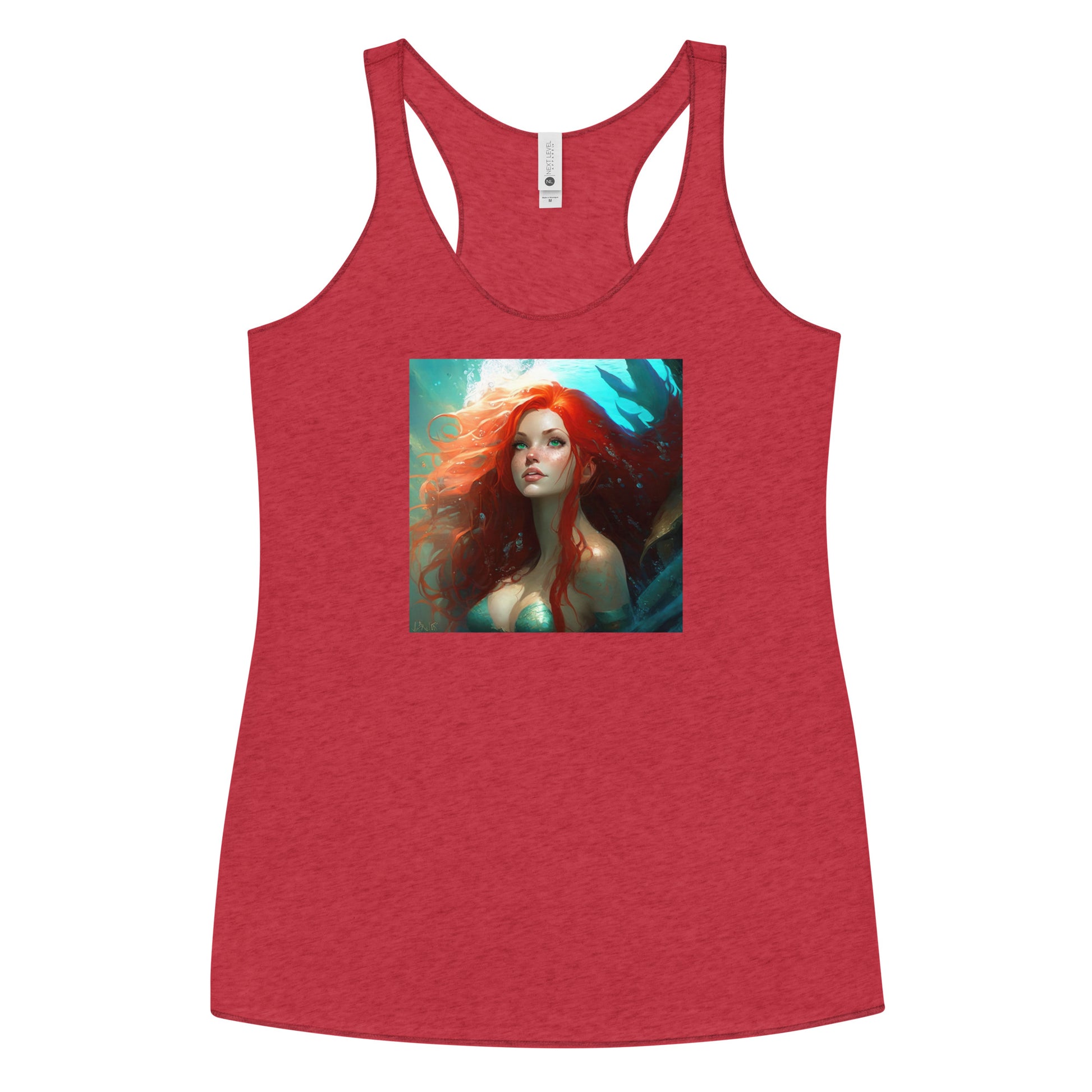 The Little Mermaid Under the Sea Women's Racerback Tank Top Vintage Red