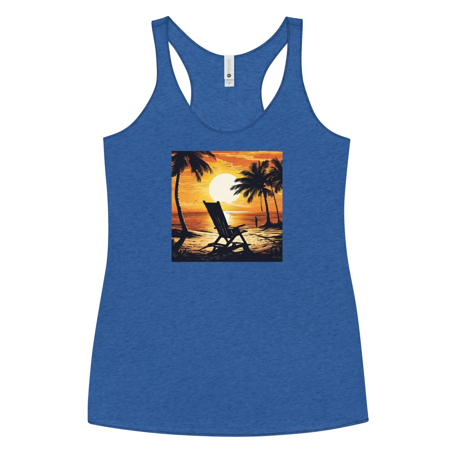 Summer Paradise Women's Racerback Tank Top Vintage Royal