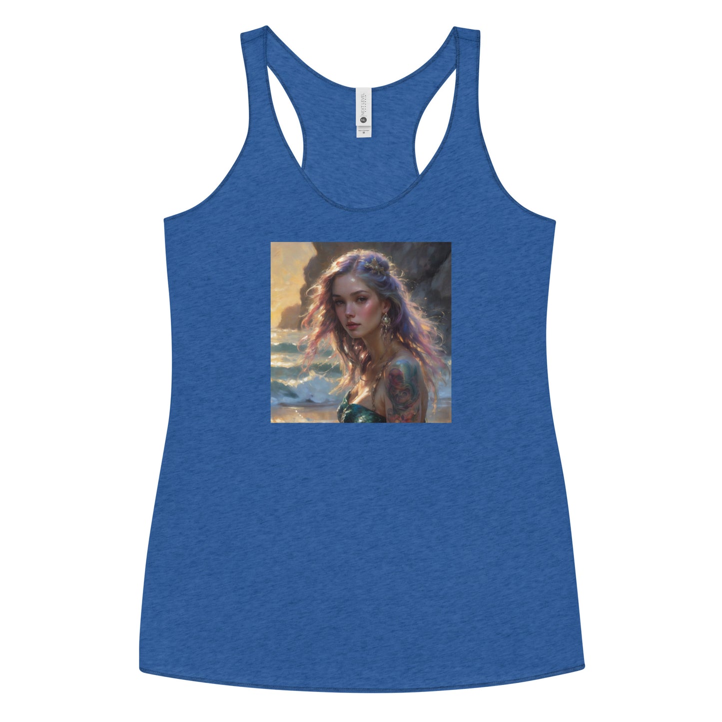 Mermaid's Gaze Women's Racerback Tank Top Vintage Royal