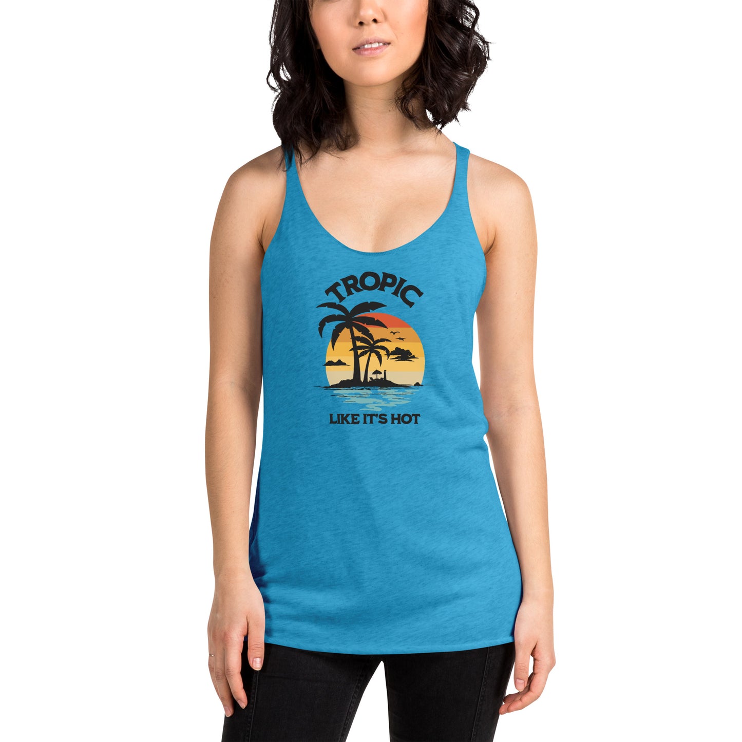 Tropic Like It's Hot Women's Summer Racerback Tank Top