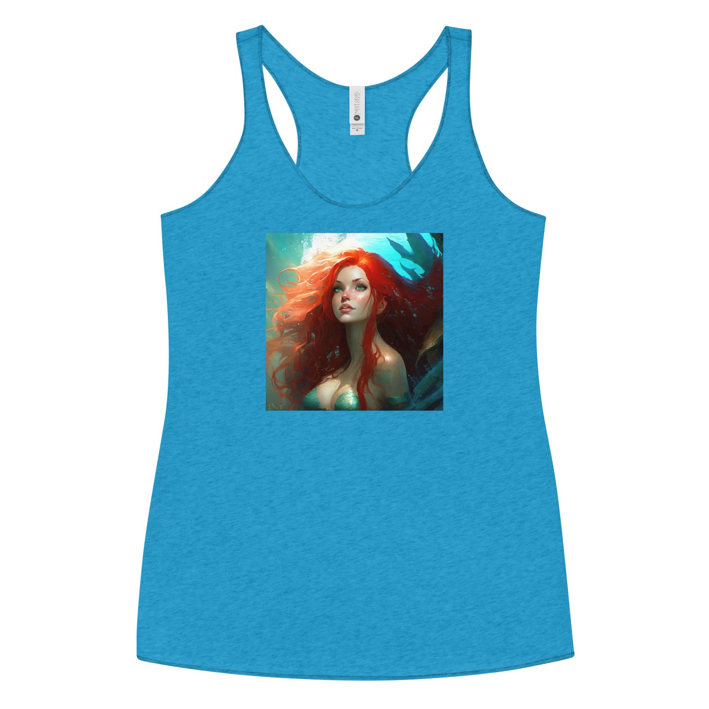 The Little Mermaid Under the Sea Women's Racerback Tank Top Vintage Turquoise