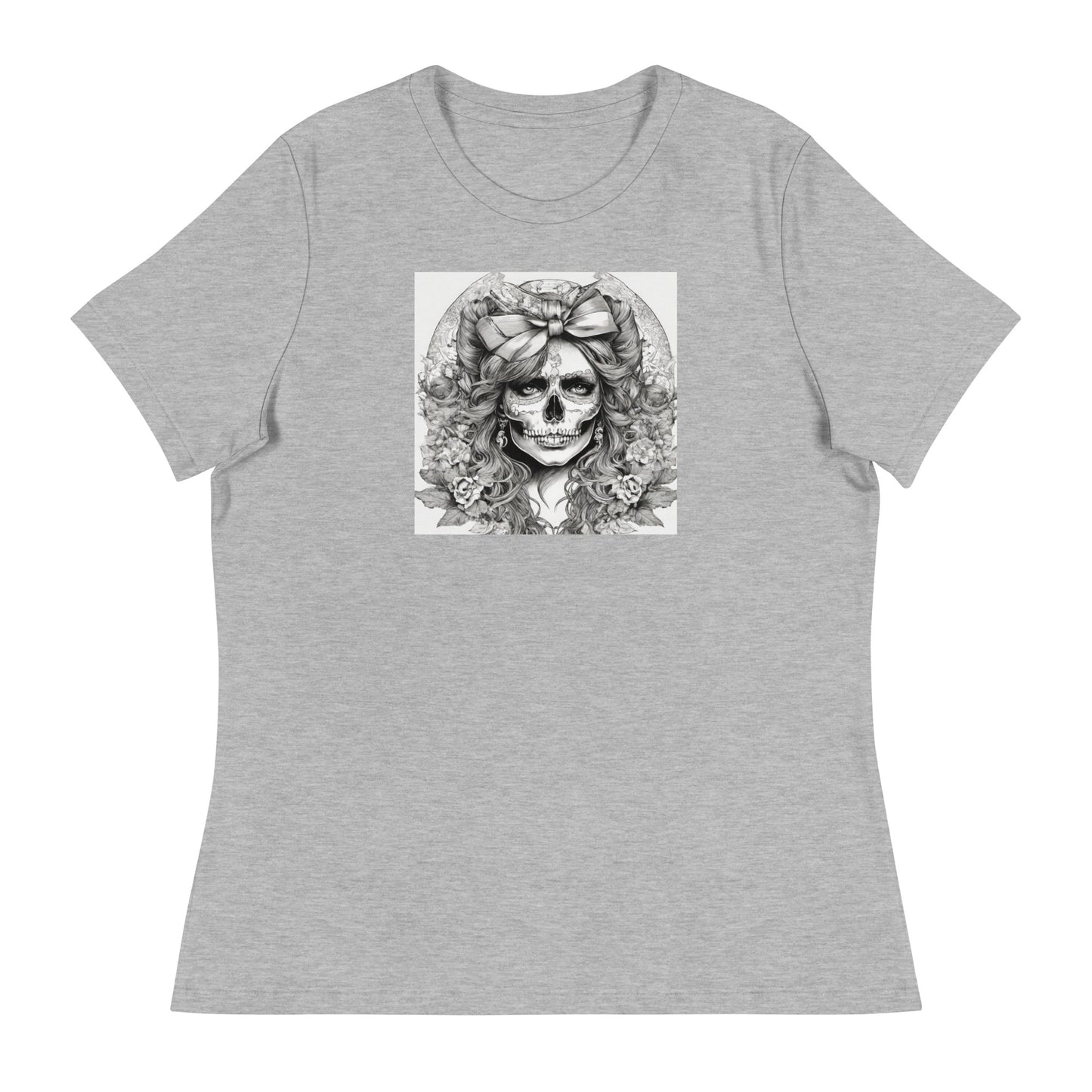 Day of the Dead Princess T-Shirt Athletic Heather